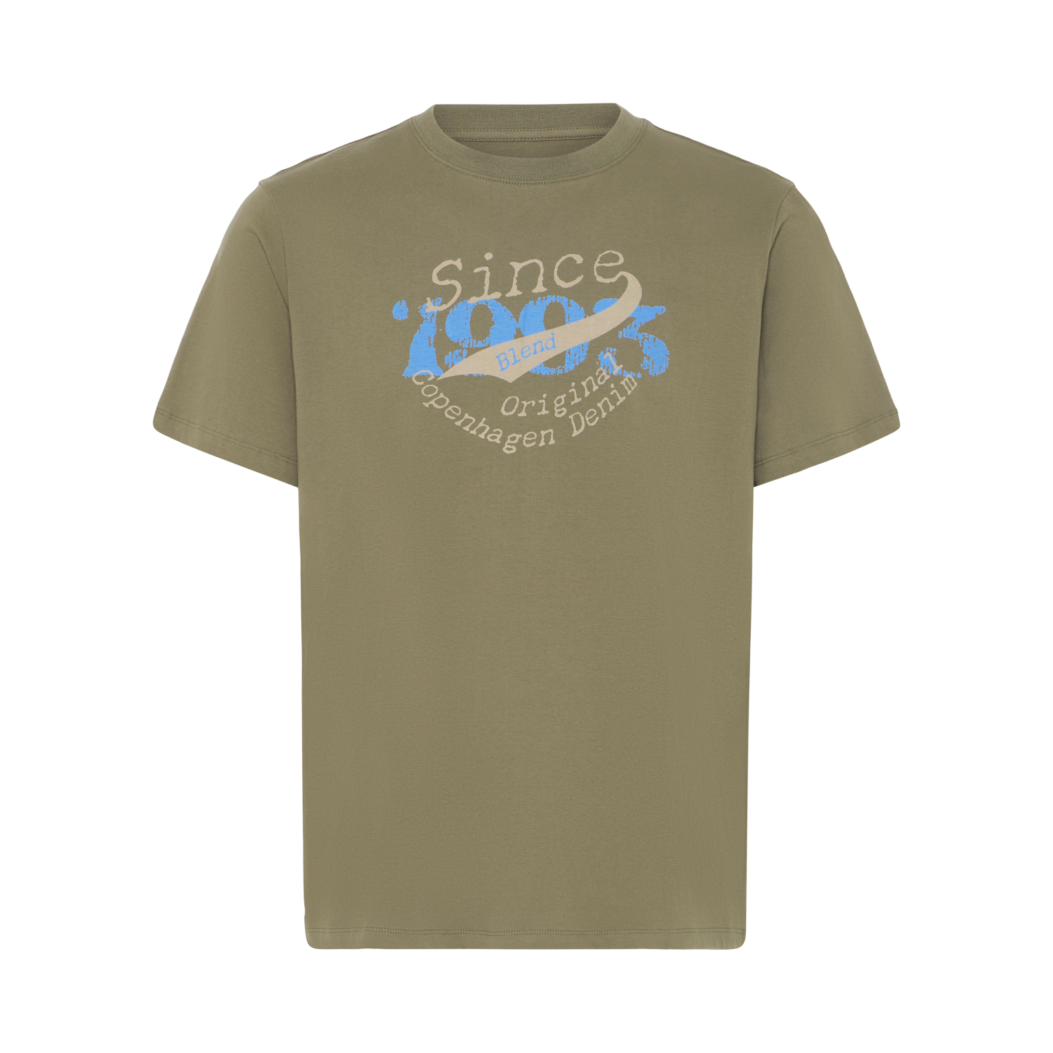 Blend Herre  -shirt Dusty Olive    i Store Plus Size Størrelser