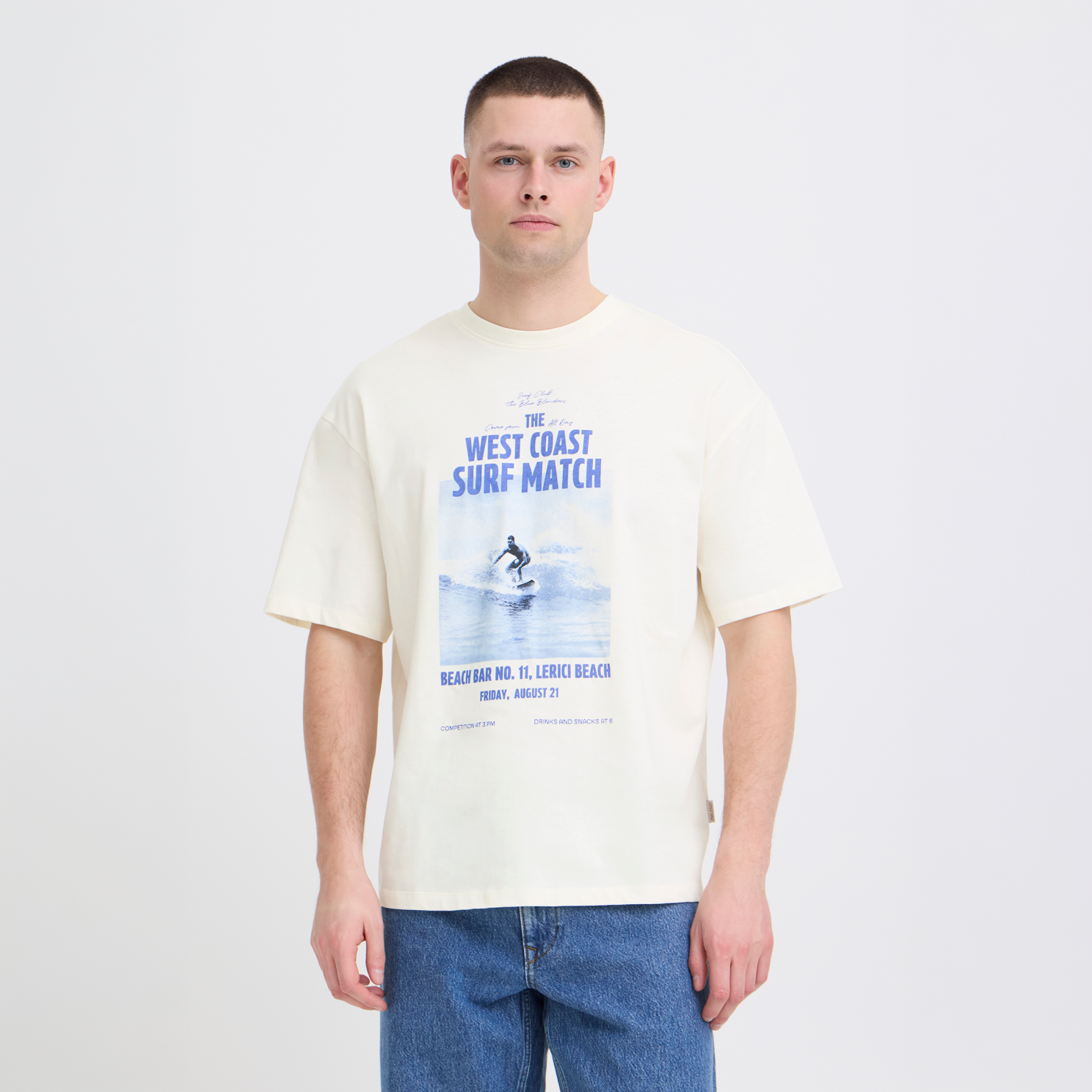 Blend Herre  -shirt Vanilla Ice   i Store Plus Size Størrelser