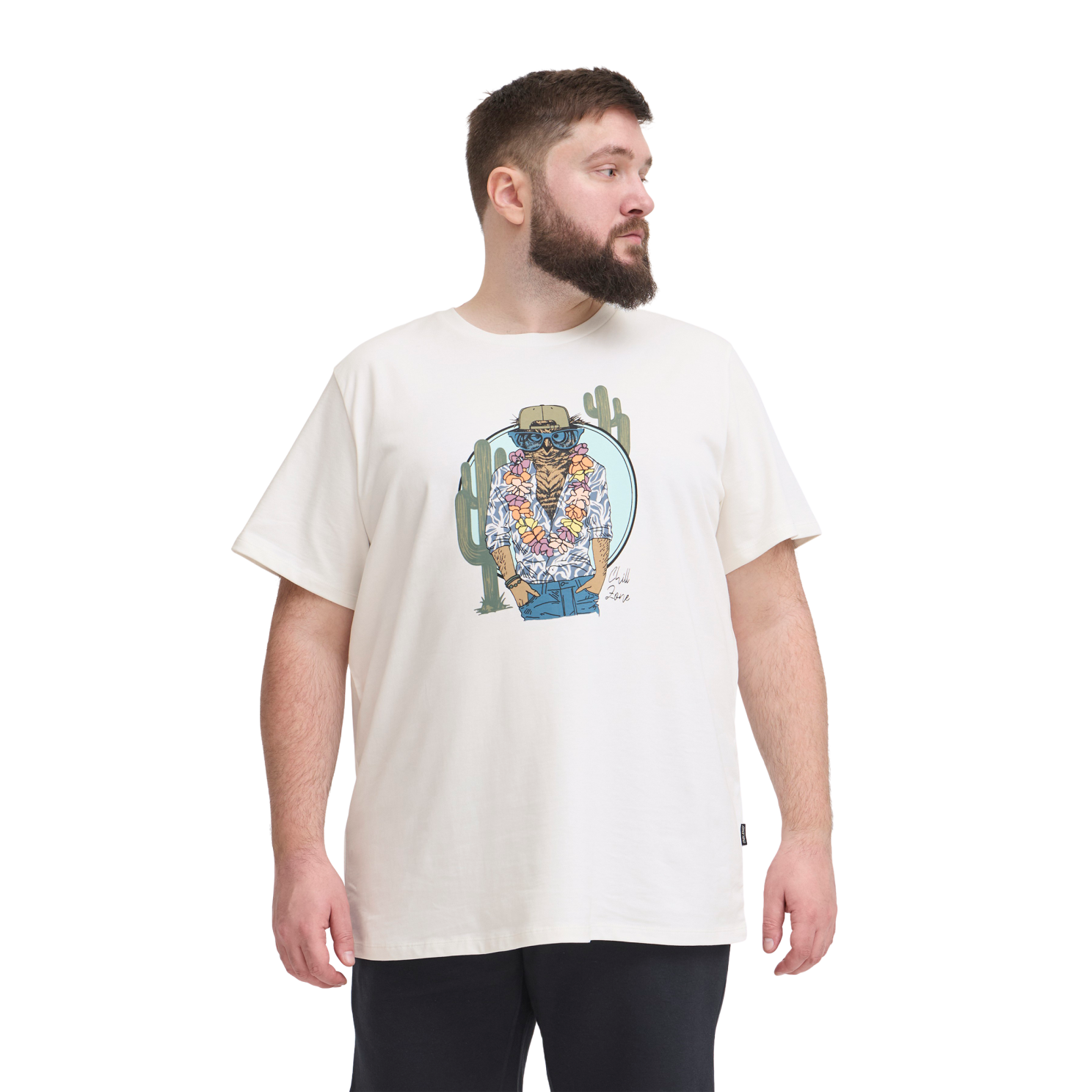 Stilfuld Herre T-shirt med Ugle – Komfort og Elegance