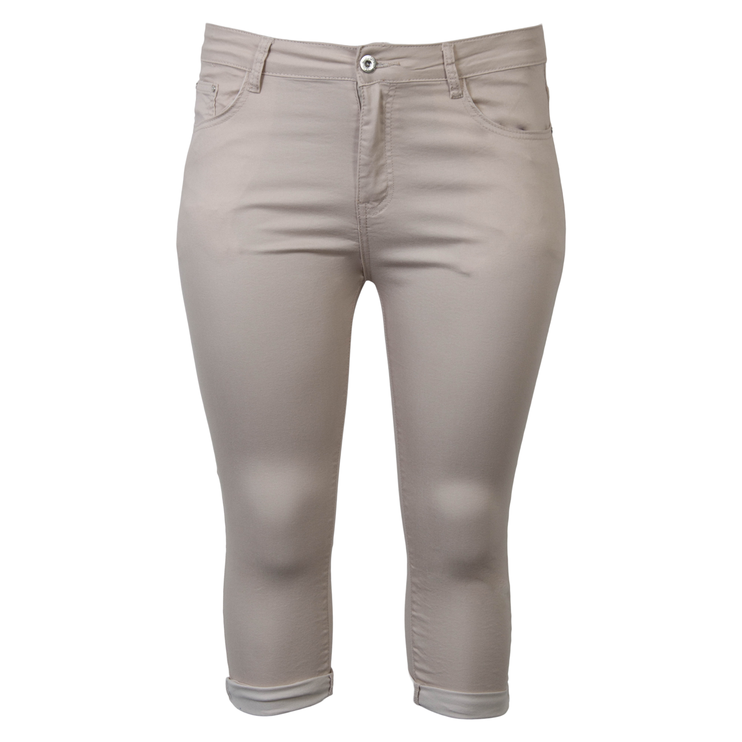 Beige Capri Knickers til Plus Size – Stil og Komfort!