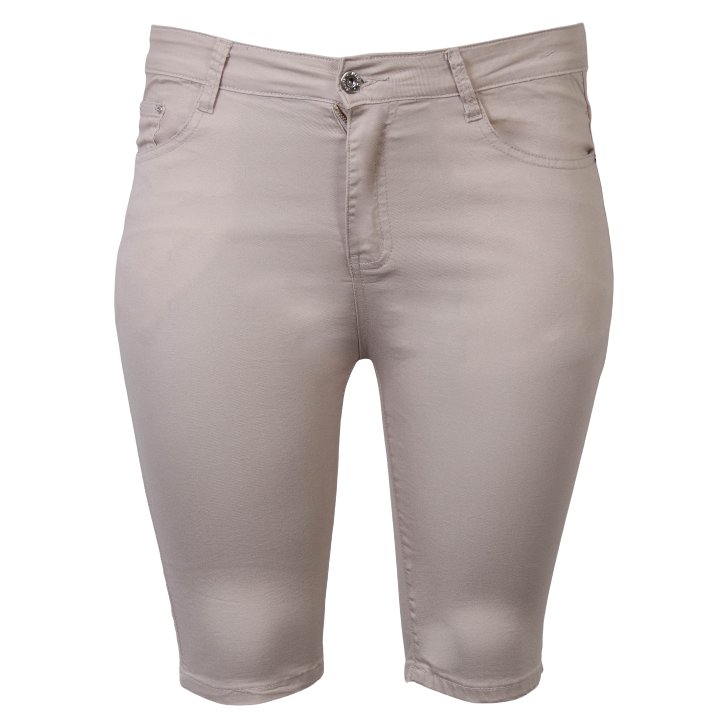 Beige Plus Size Dame Shorts – Uundgåeligt Sommertilbud!