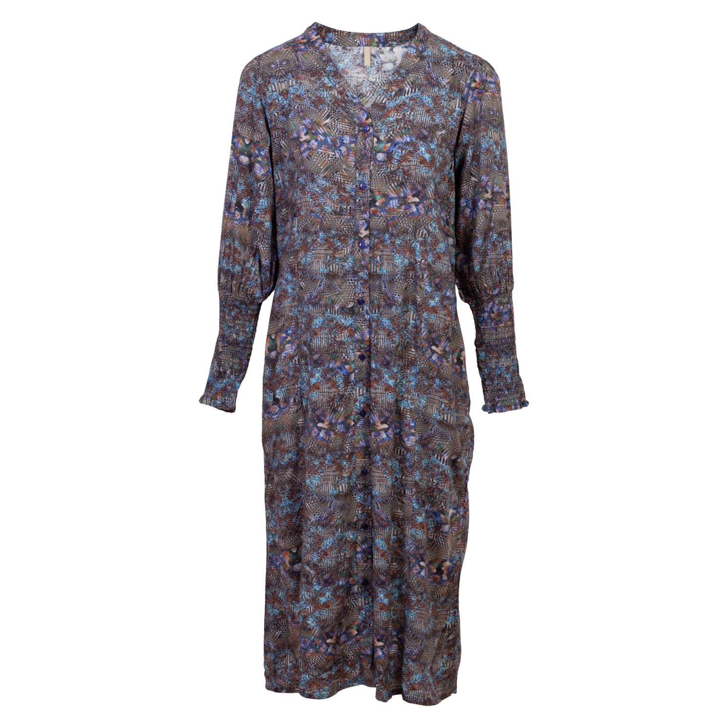 Cassiopeia Mettele Plus Size Kjole – Blå Kombi Tilbud