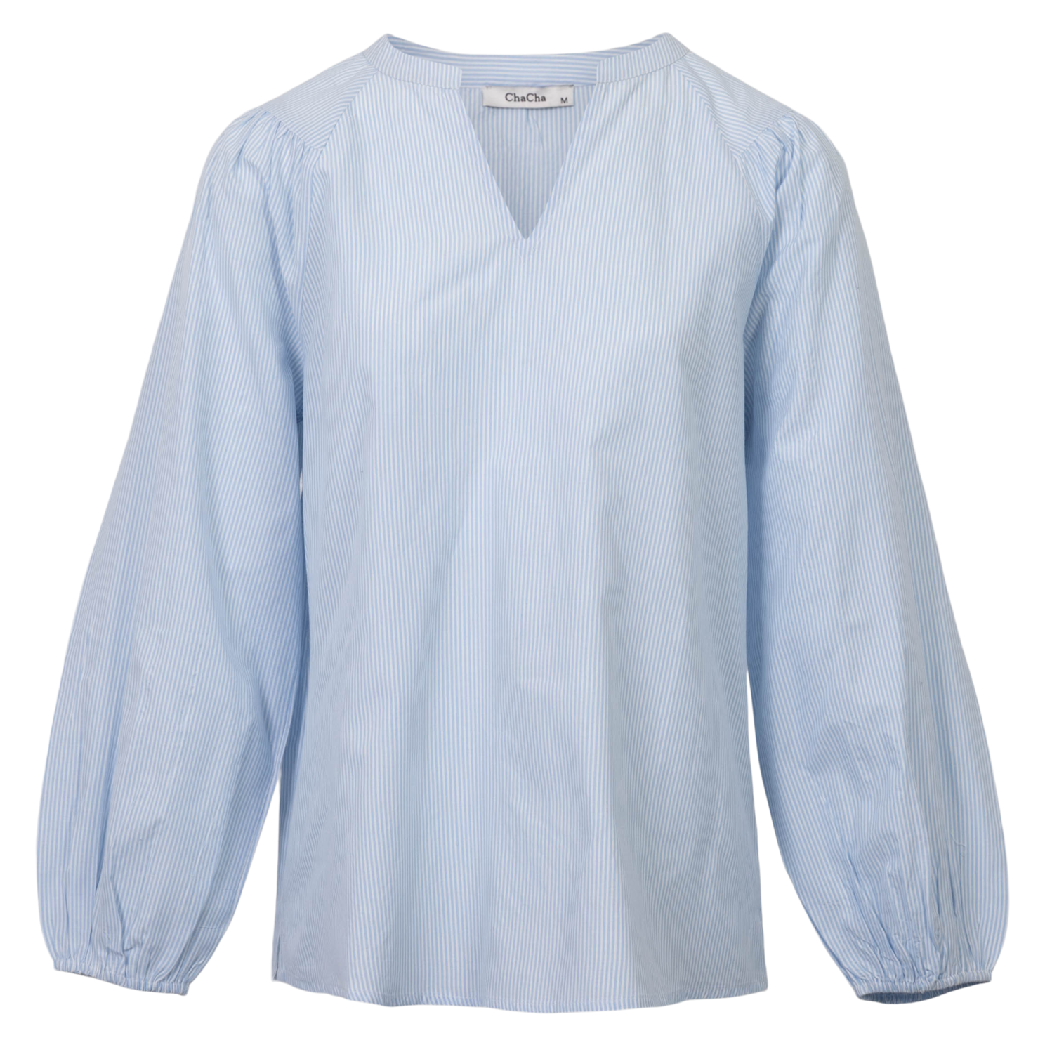 Chacha Dame Bluse Blue   i Store Plus Size Størrelser