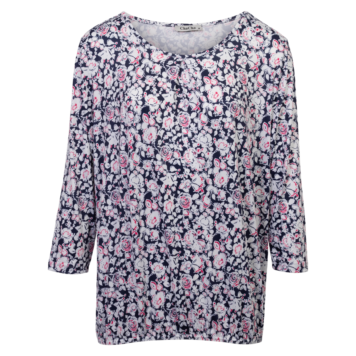 Chacha Bluse med Blomsterprint – Plus Size Tilbud!