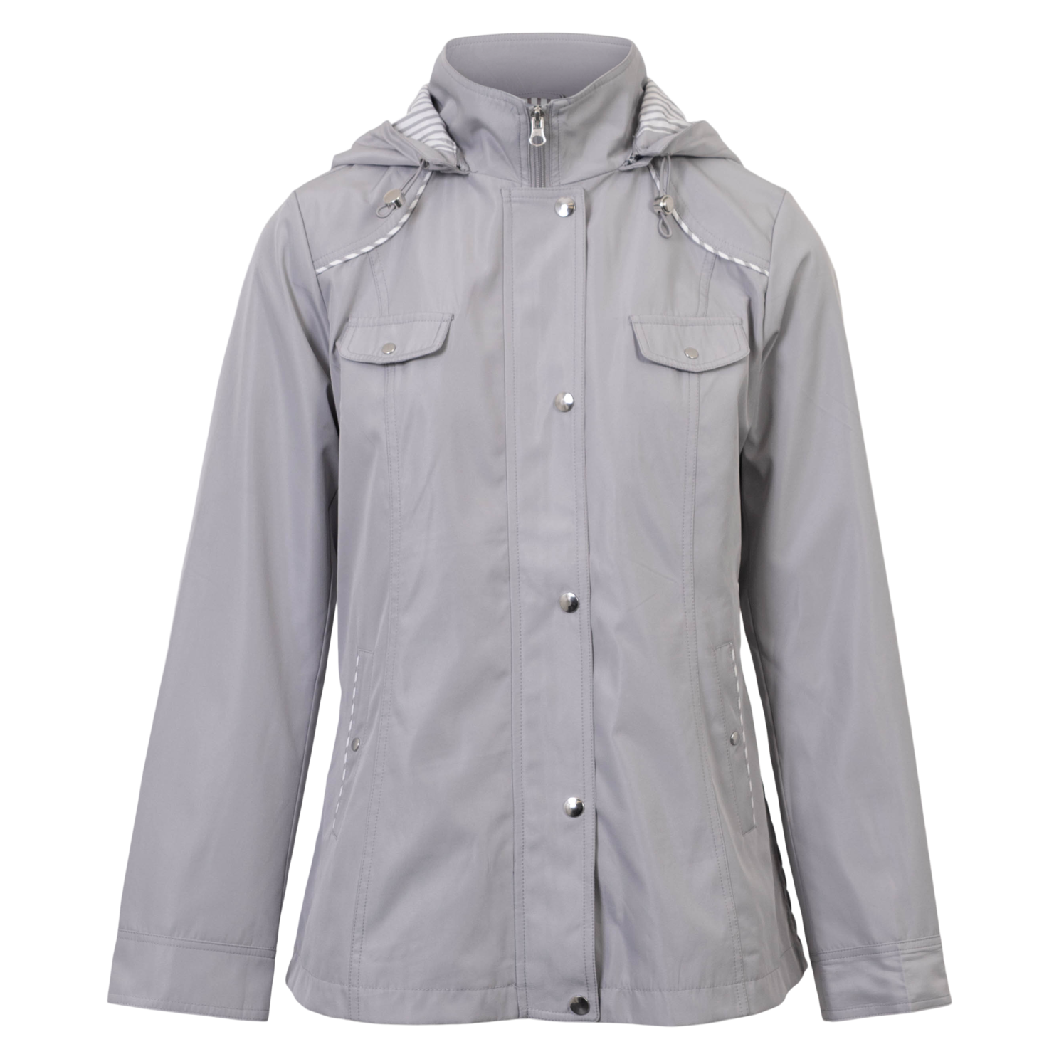 Chacha Dame Jakke Grey    i Store Plus Size Størrelser