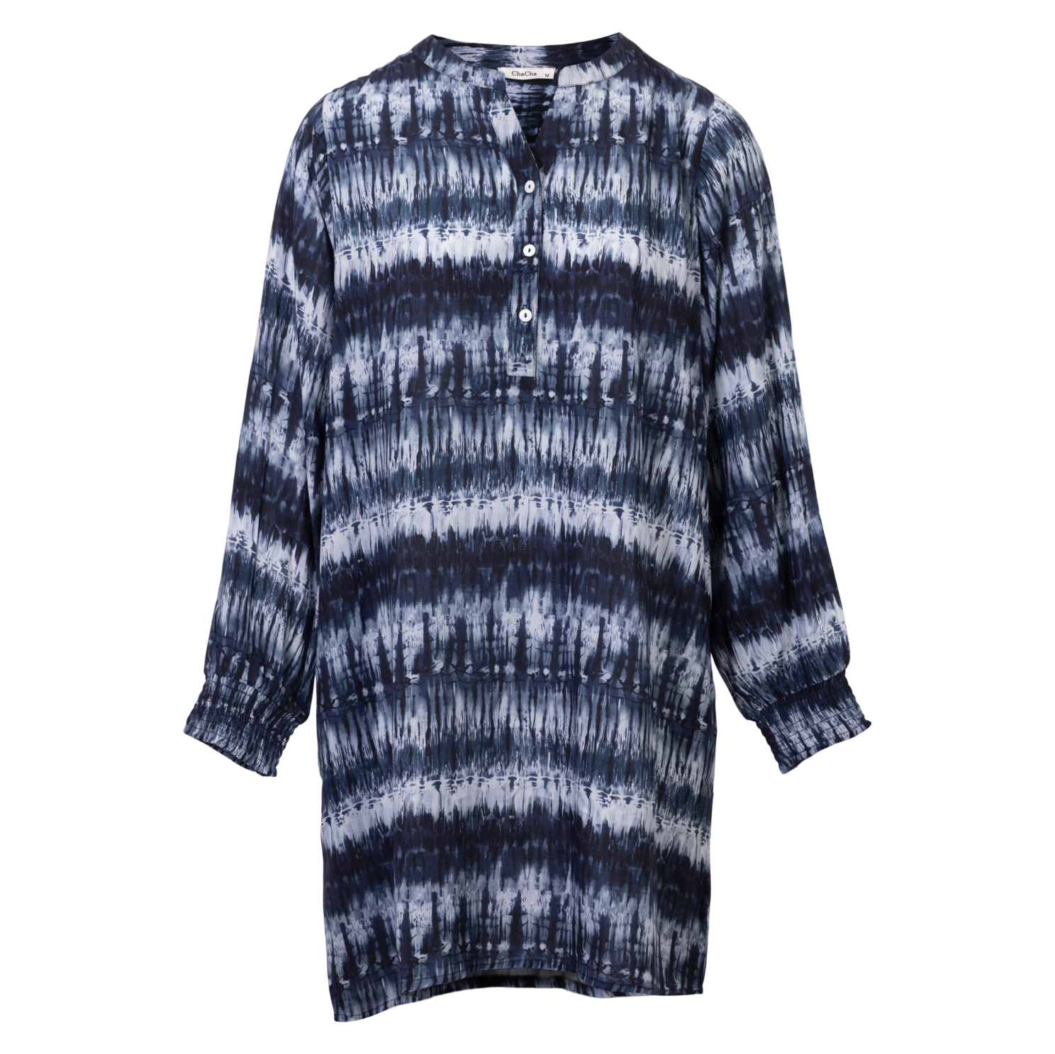 Chacha Tunika til Dame – Navy Combo Plus Size Udsalg