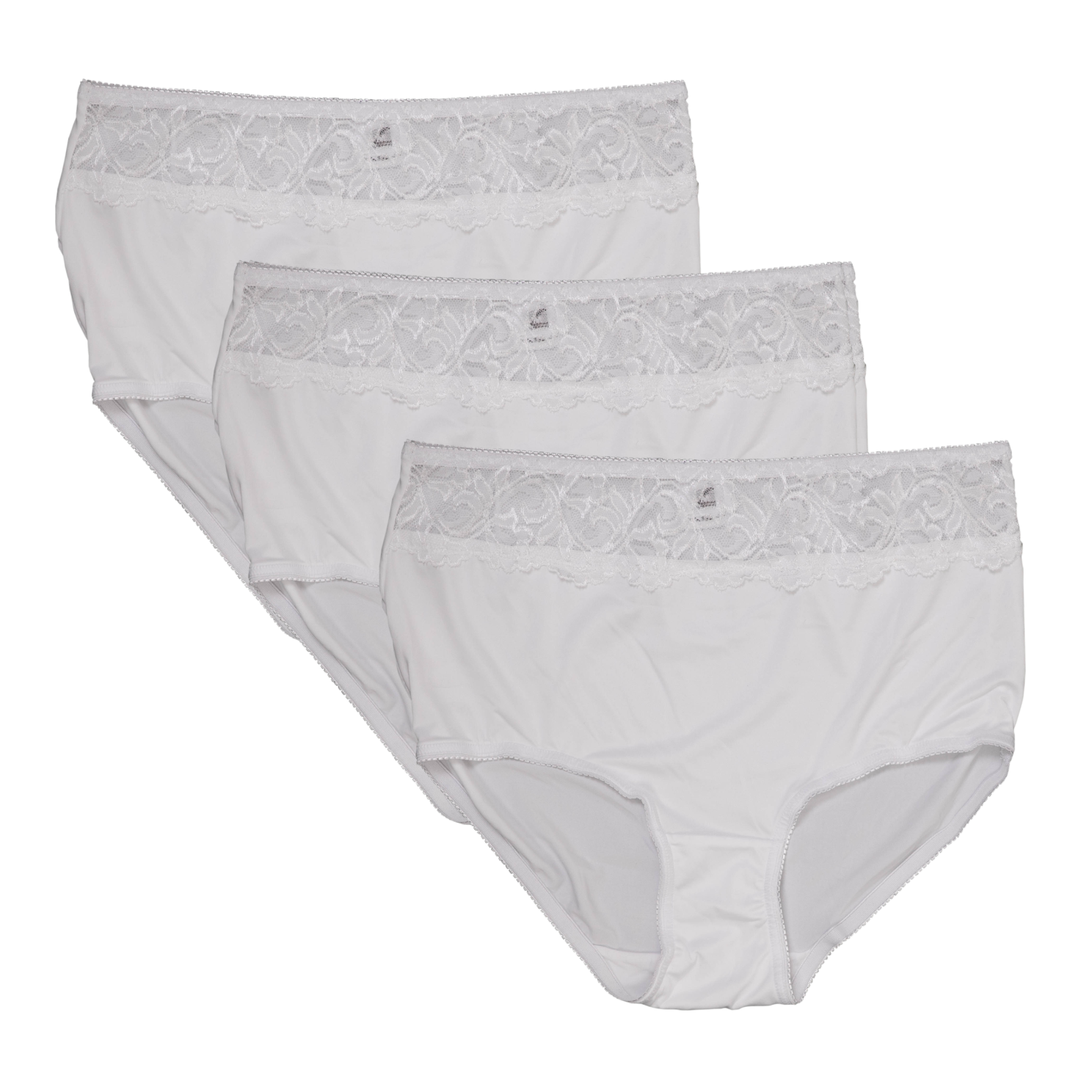 Komfortable Maxi Trusser – 3-pak i Hvid til Plus Size