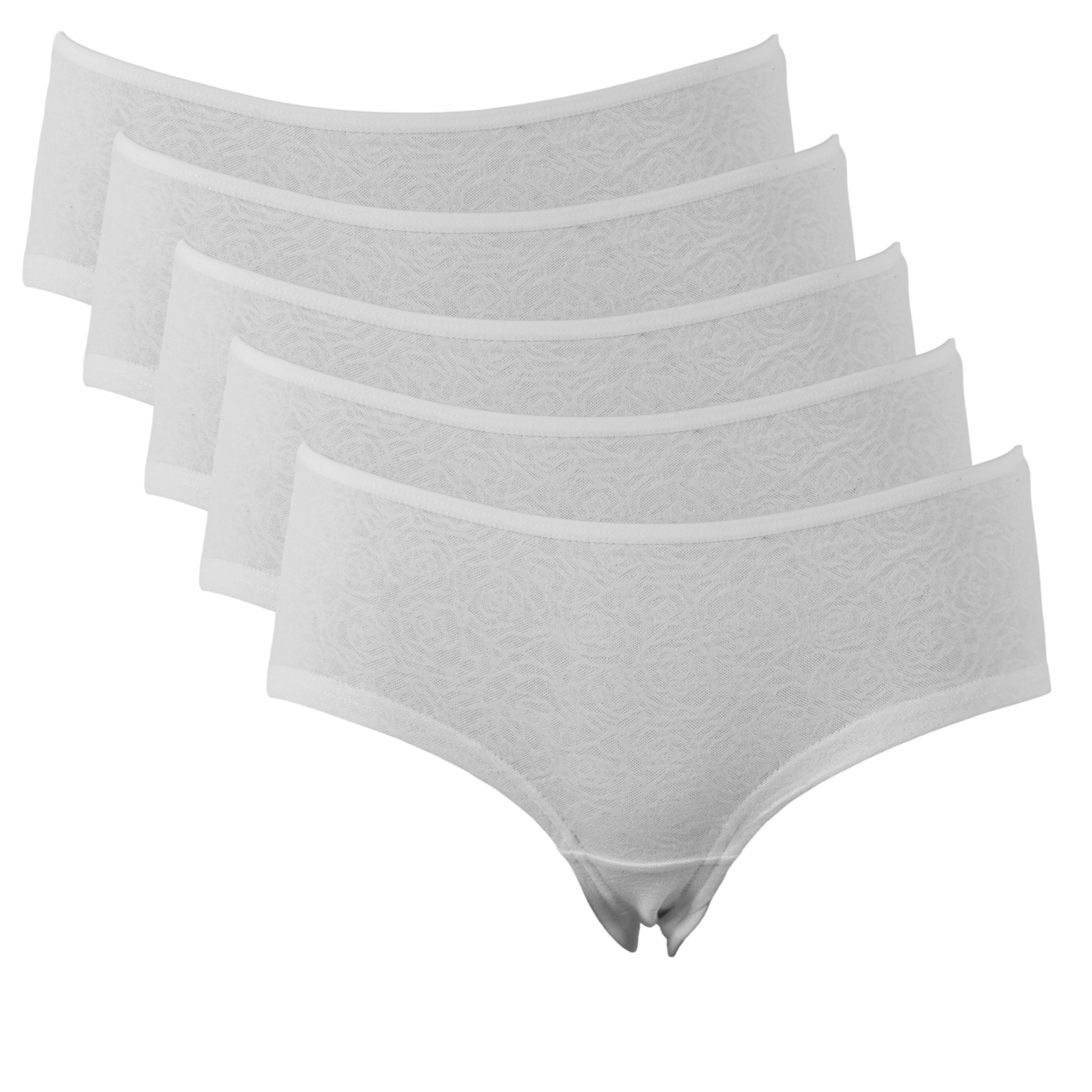 Crossbow Plus Size Dameunderbukser – Hvid 5-pak Tilbud