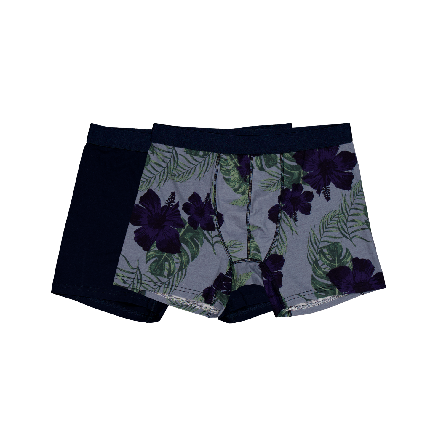 Crossbow Herre Tights Navy Flower   i Store Plus Size Størrelser