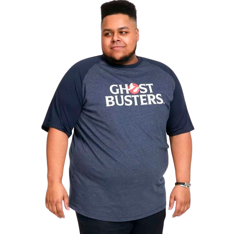 D5555 Egon Ghostbusters T-shirt til Mænd – Denim Marl Navy