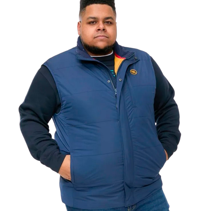 D5555 Felipe2 Herre Vest Plus Size – Navy Blå Tilbud!