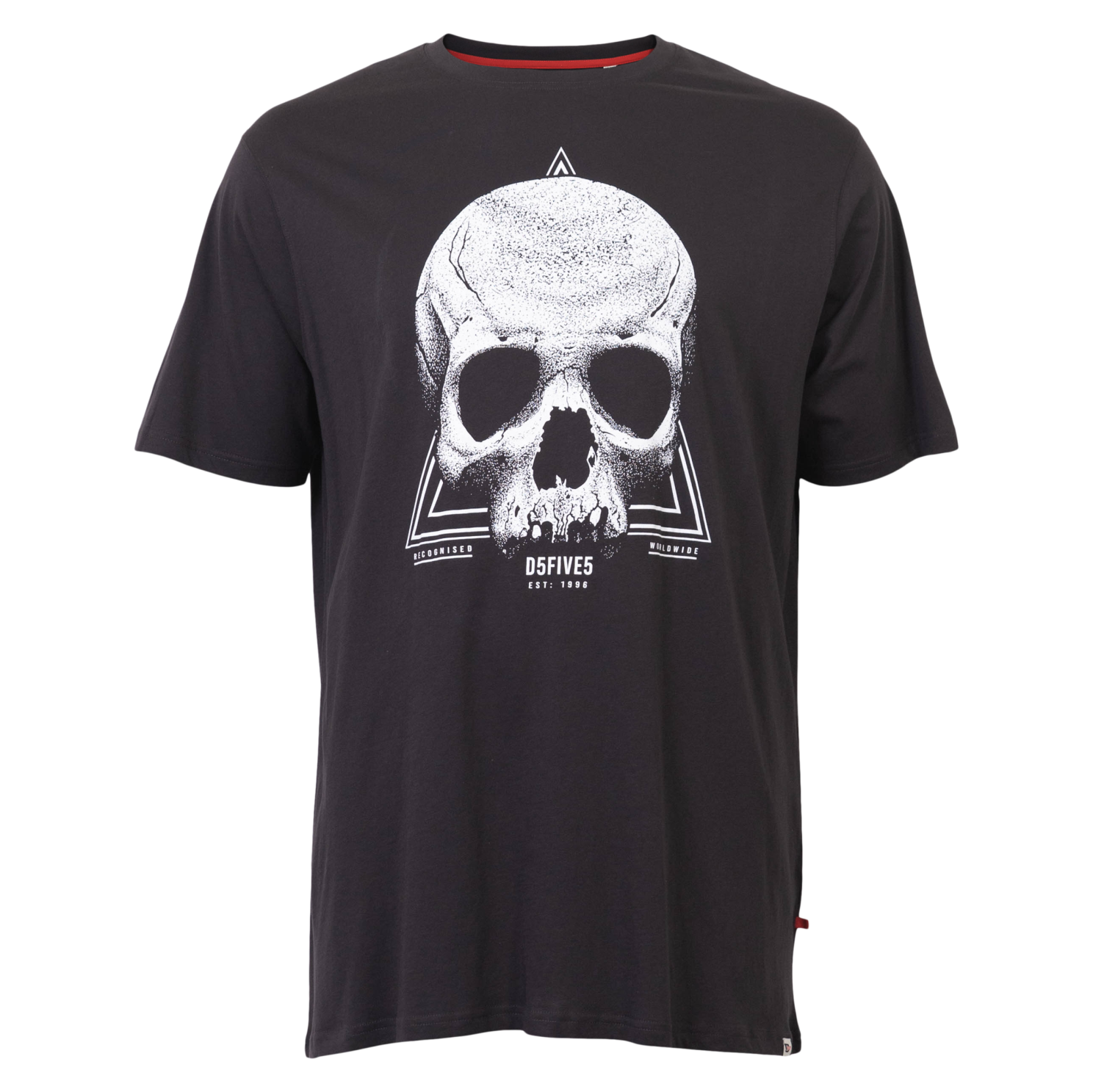 D5555 Hucknall Herre T-shirt – Vasket Sort Tilbud!