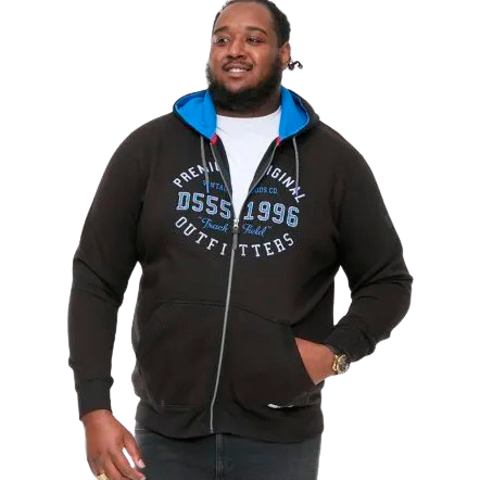 D5555 Lingard Plus Size Hættetrøje til Mænd – Sort Stil!