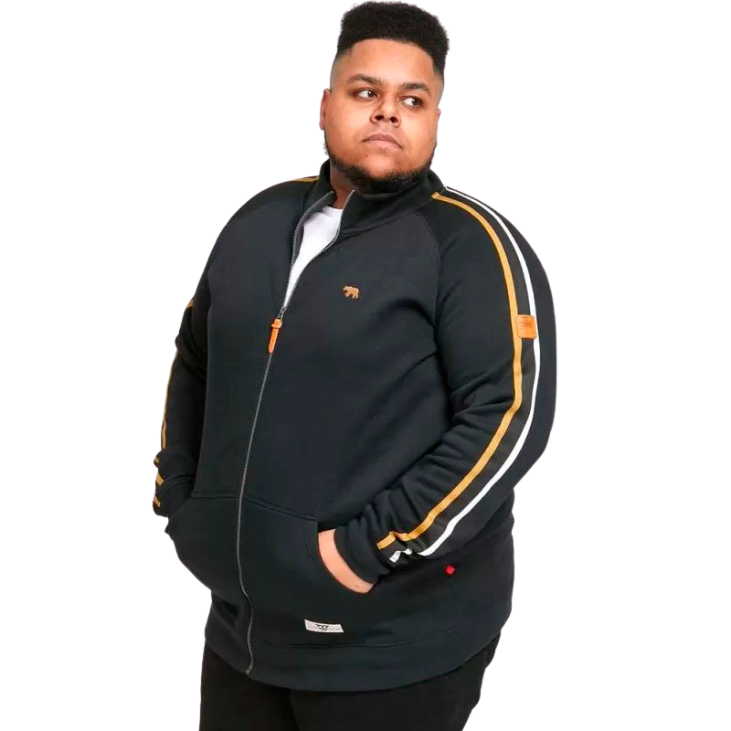 D5555 Marston Plus Size Herre Cardigan – Sort Tilbud