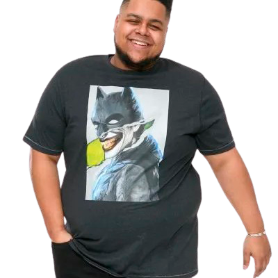 D5555 Martin Herre T-shirt – Sort Marl Plus Size Tilbud