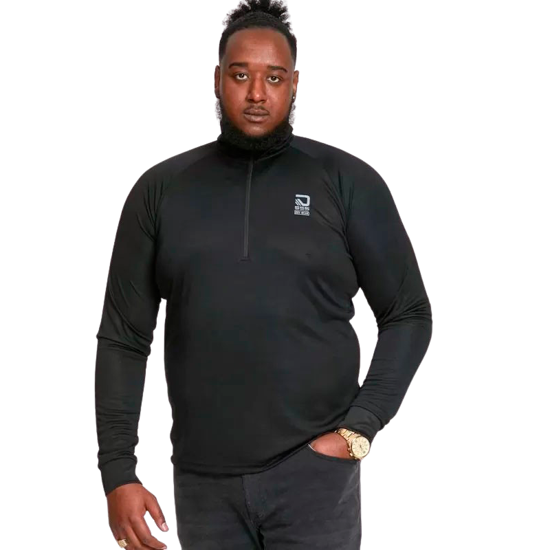 D5555 Whitwell Herre Træningstrøje – Plus Size – Sort Tilbud