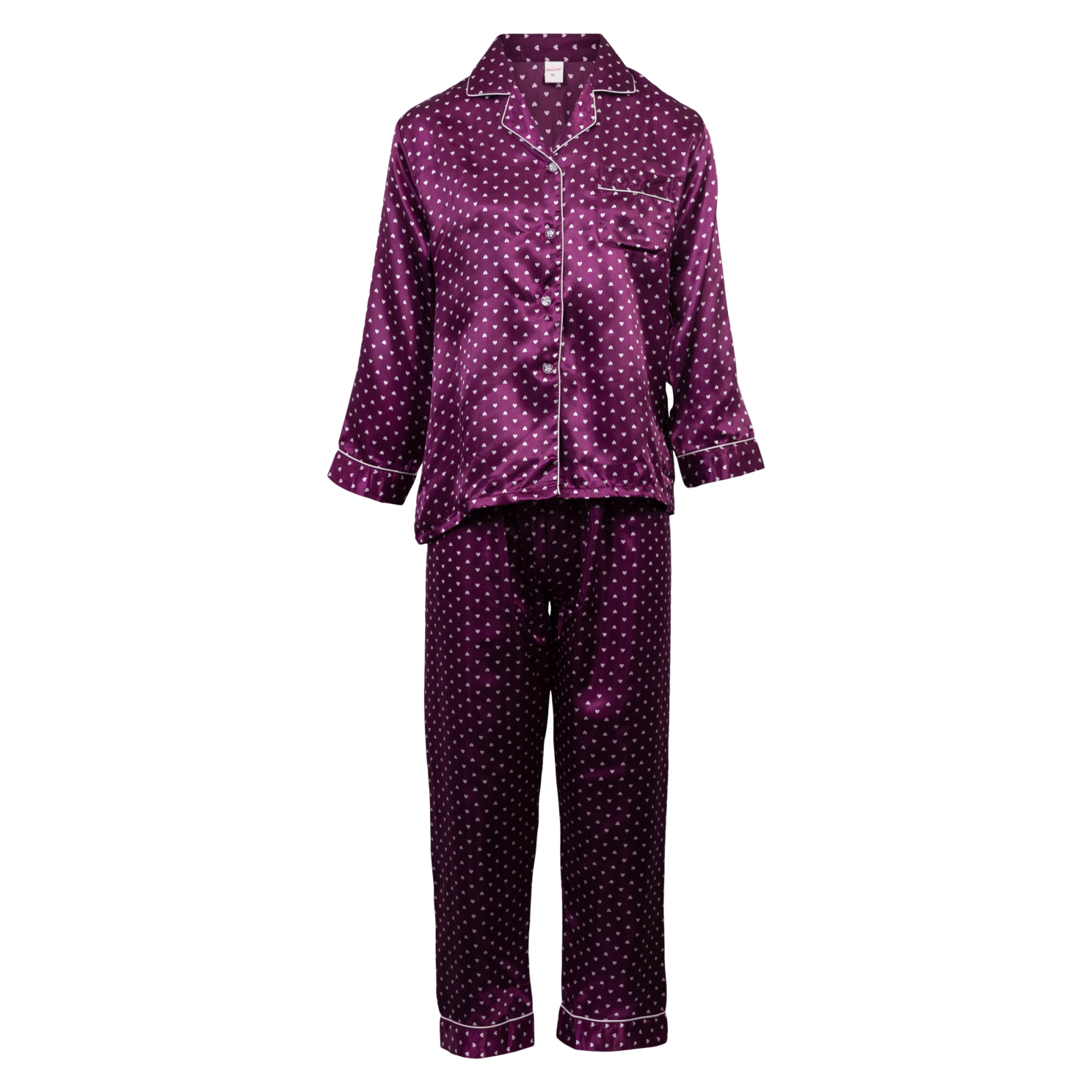 Elegant Bordeaux Nattøjssæt til Dame - Komfort og Stil