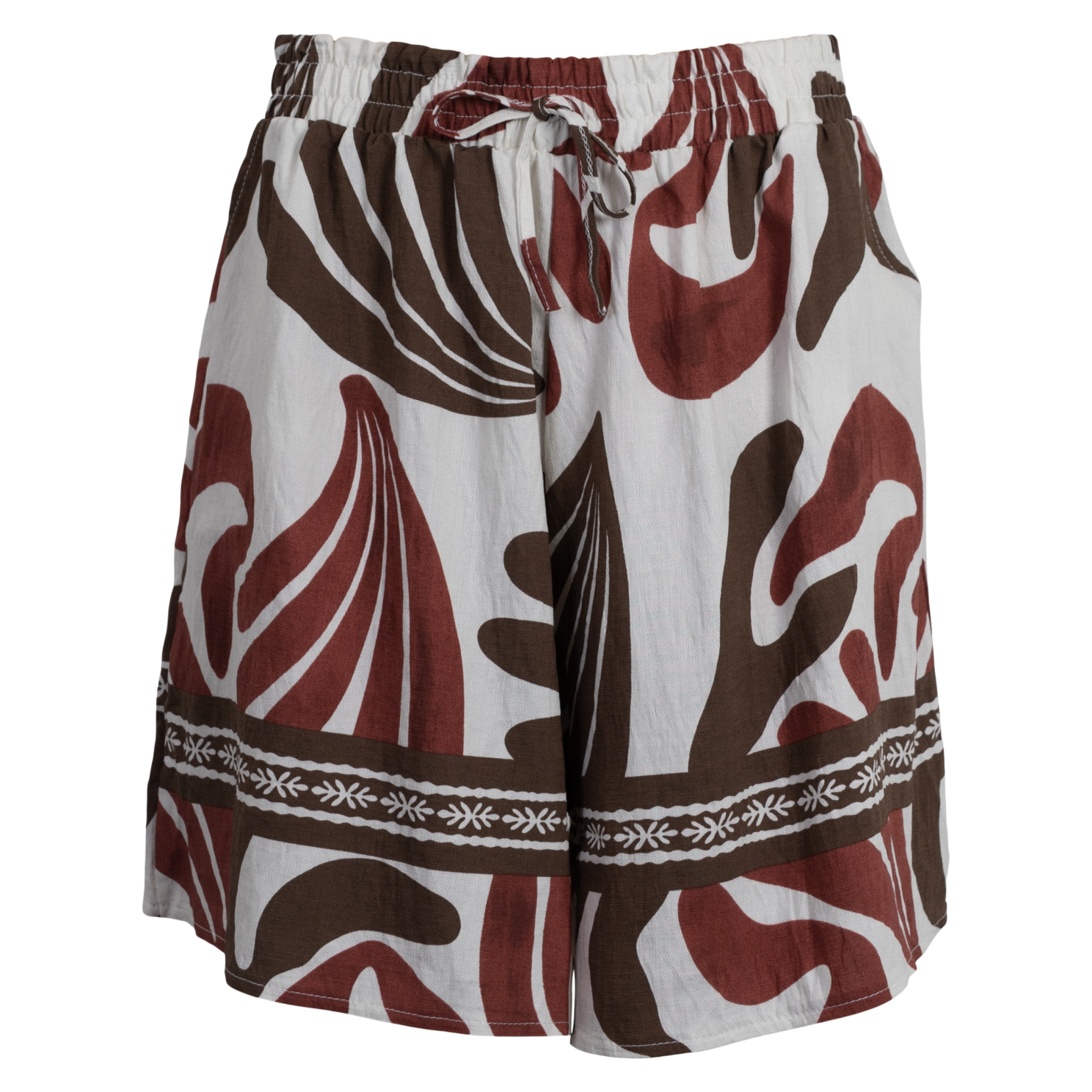 Dame Shorts Rød      i Store Plus Size Størrelser