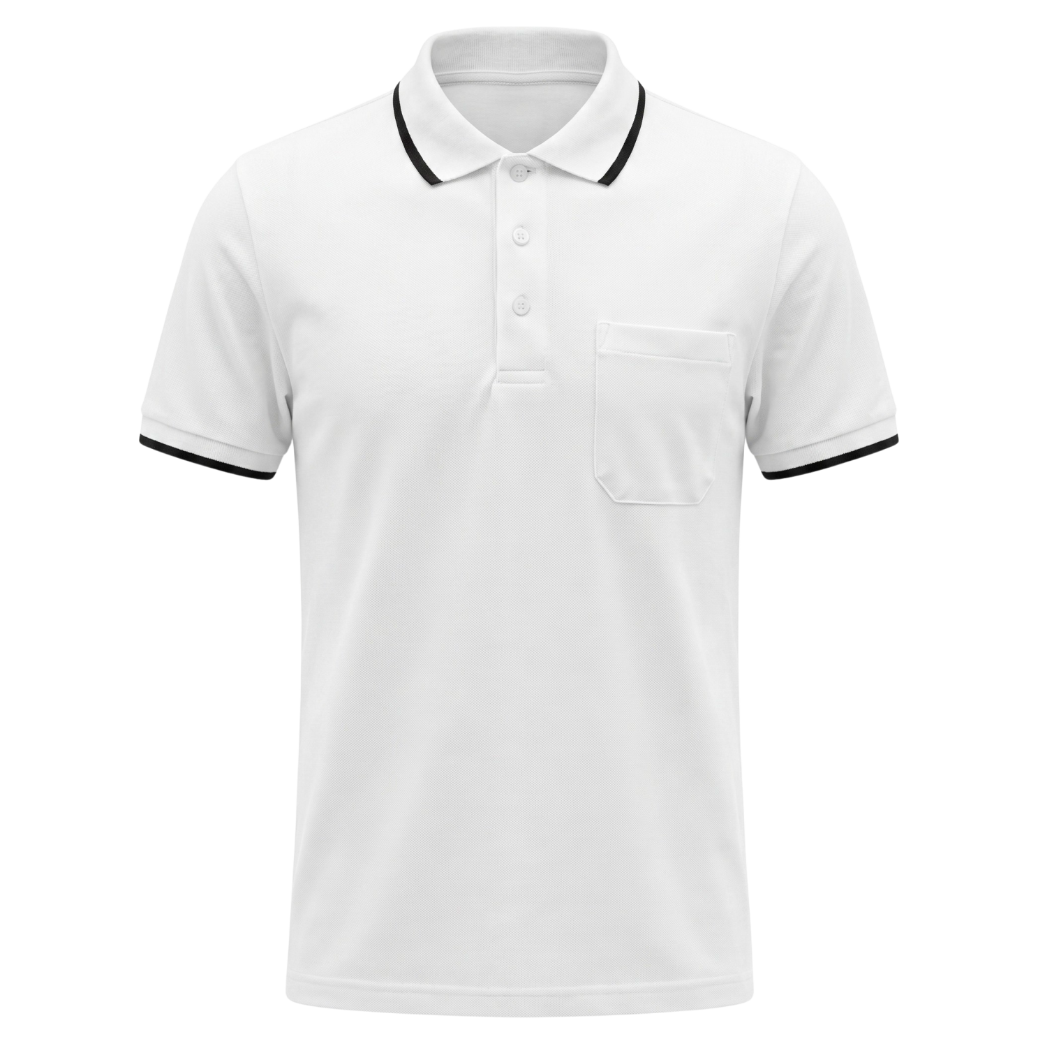 Etoile Herre Polo Hvid   i Store Plus Size Størrelser