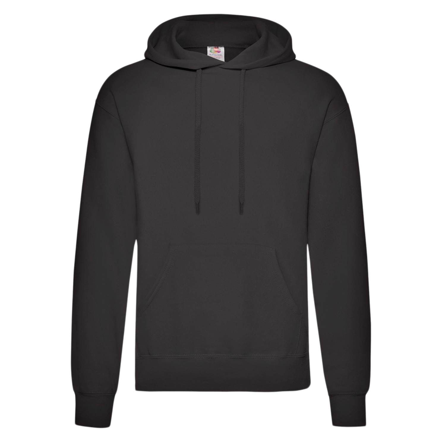 Fruit   The Loom Unisex Hættetrøje Sort    i Store Plus Size Størrelser