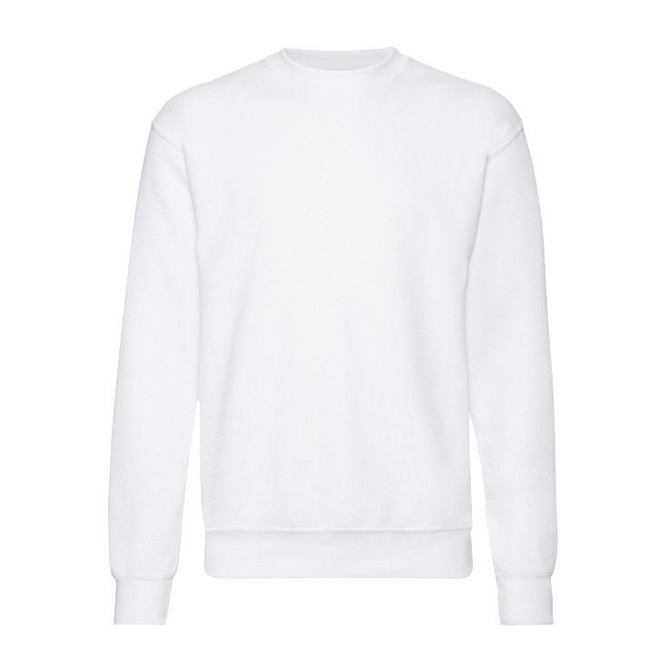 Frugten af Loom Unisex Sweatshirt – Hvid i Plus Størrelser