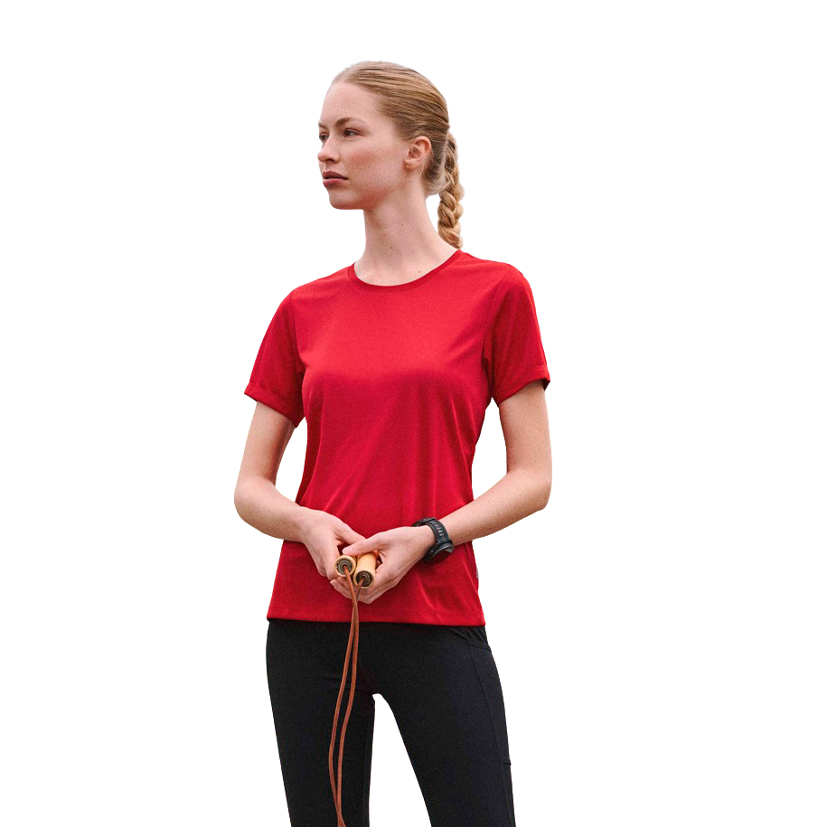 Geyser Plus Size Dame Trænings T-shirt – Rød Tilbud!