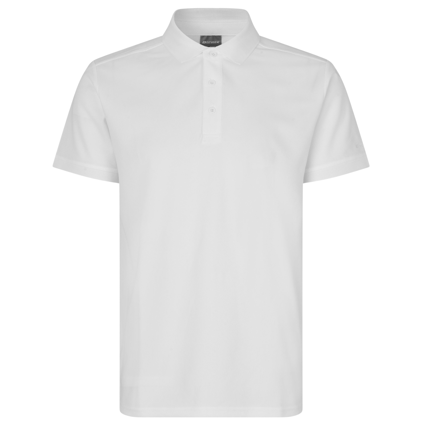 Geyser Herre Polo i Hvid – Plus Size Udsalg!