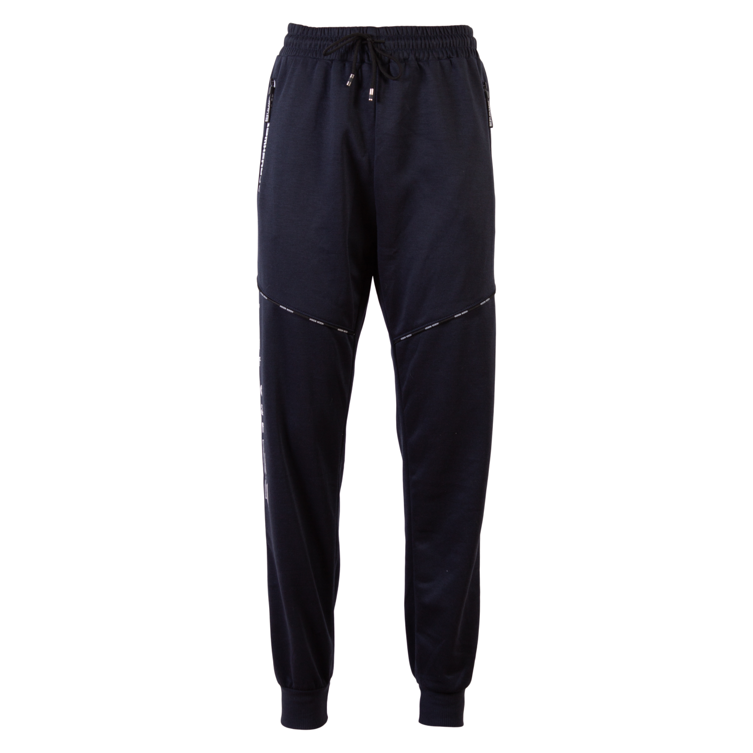 Herre Sweatpants Navy med lynlåslommer - Plus Size