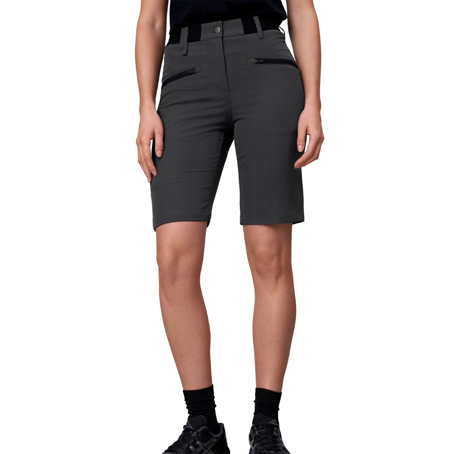Koksgrå Plus Size Core Stretch Shorts – Komfortabel Stil!