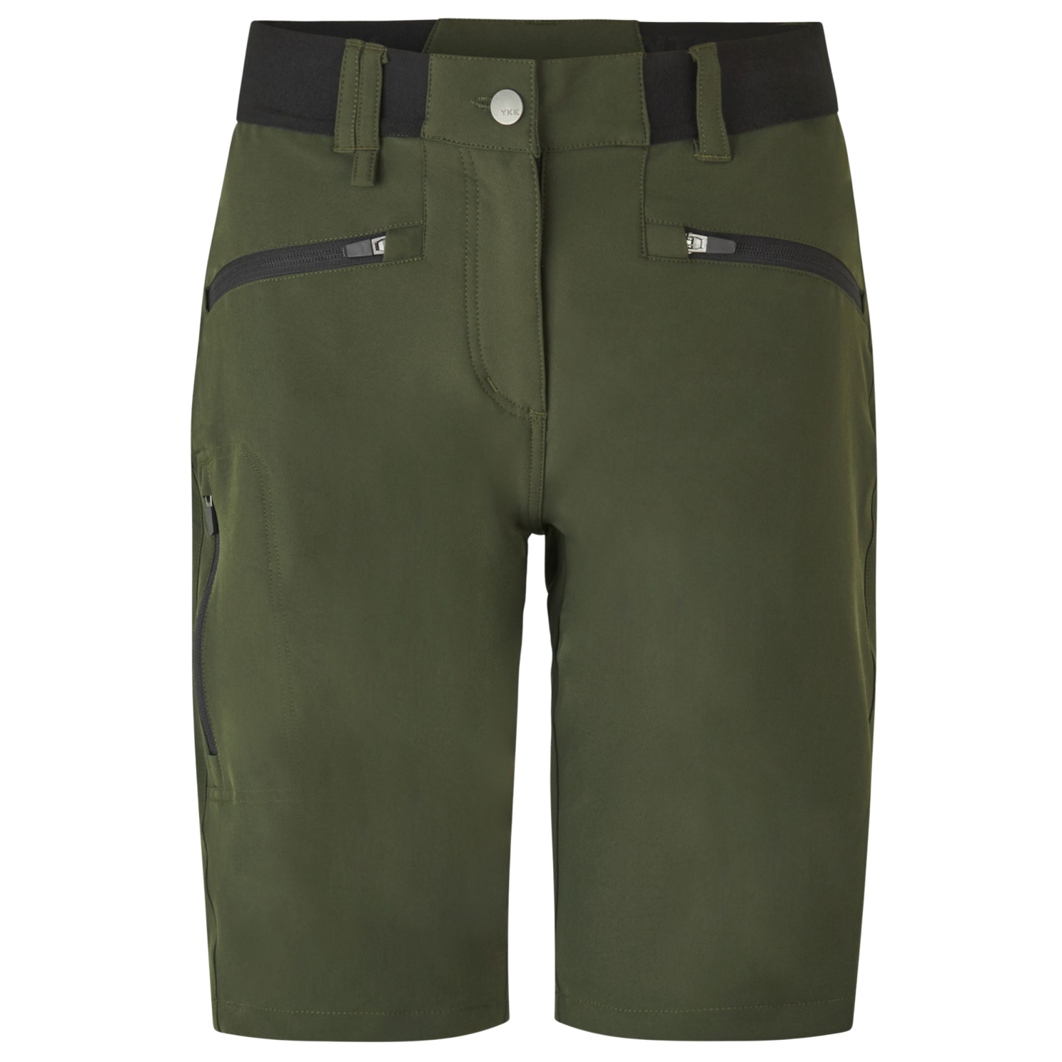 Plus Size Komfort Shorts til Dame – Oliven Tilbud!