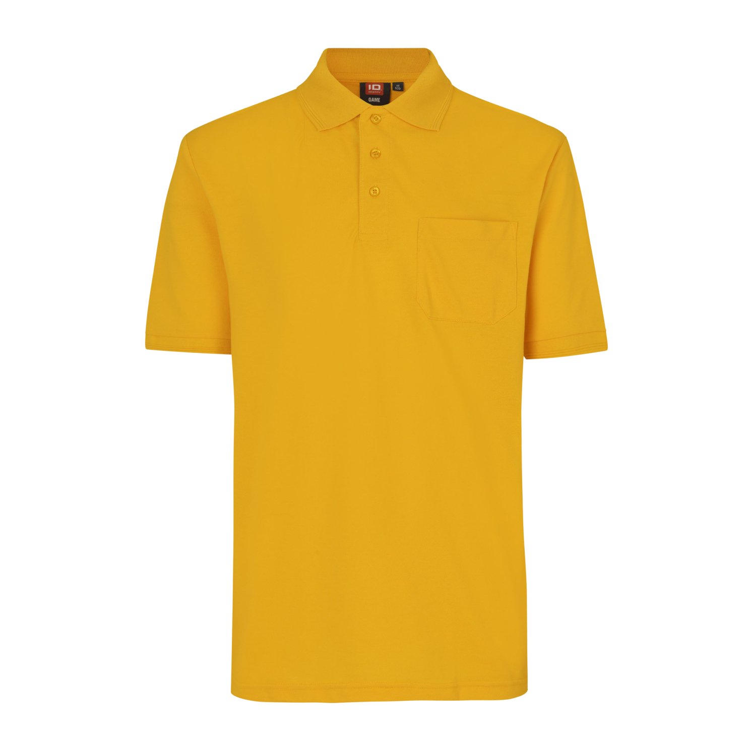 Gul Herre Polo med Brystlomme – Plus Size Tilbud!