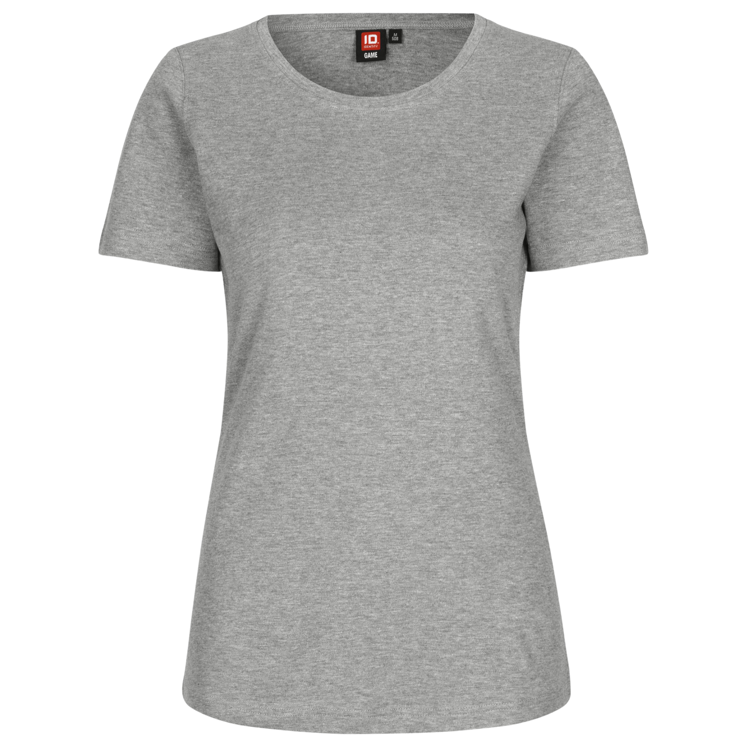 ID Interlock Plus Size T-shirt til Dame – Grå Melange