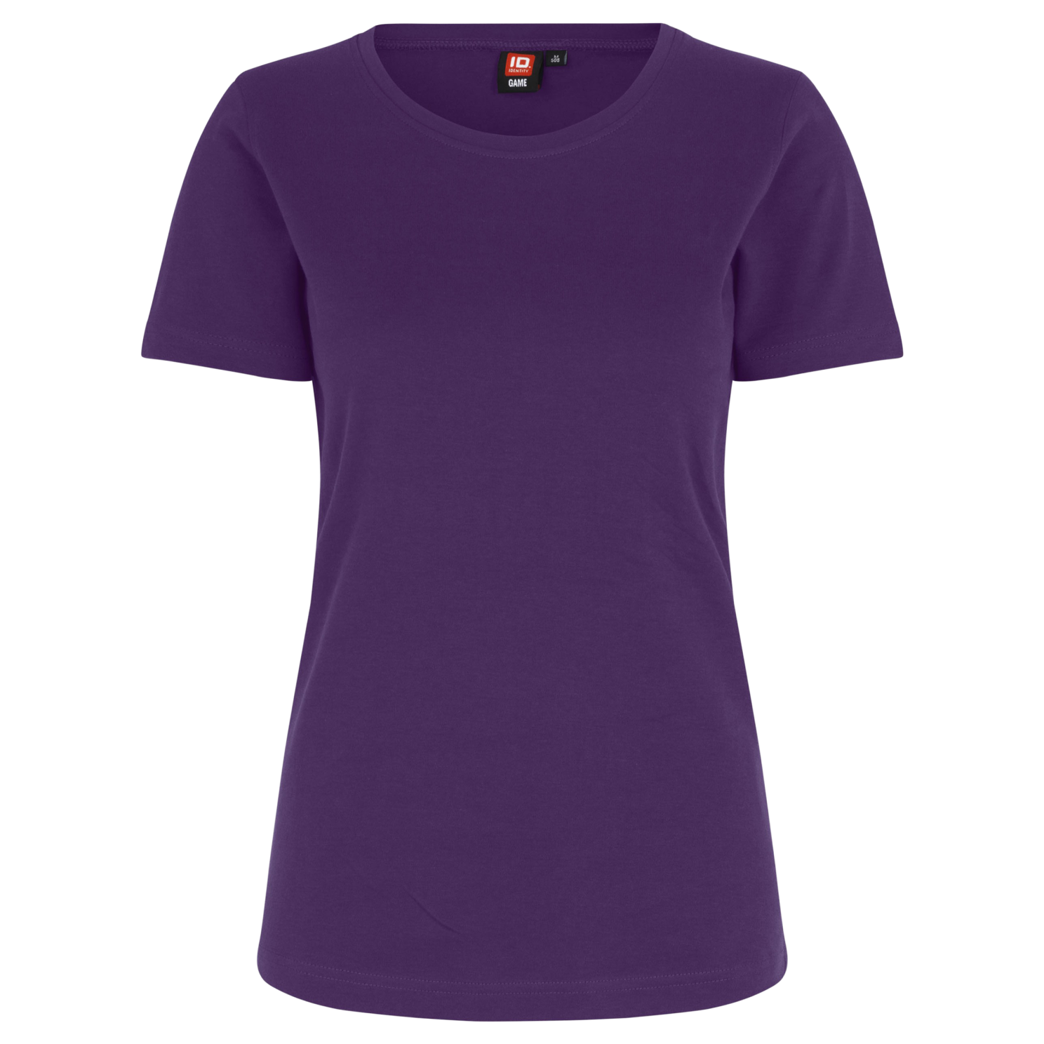 ID Interlock T-shirt til kvinder – Lilla – Plus Size Udsalg!