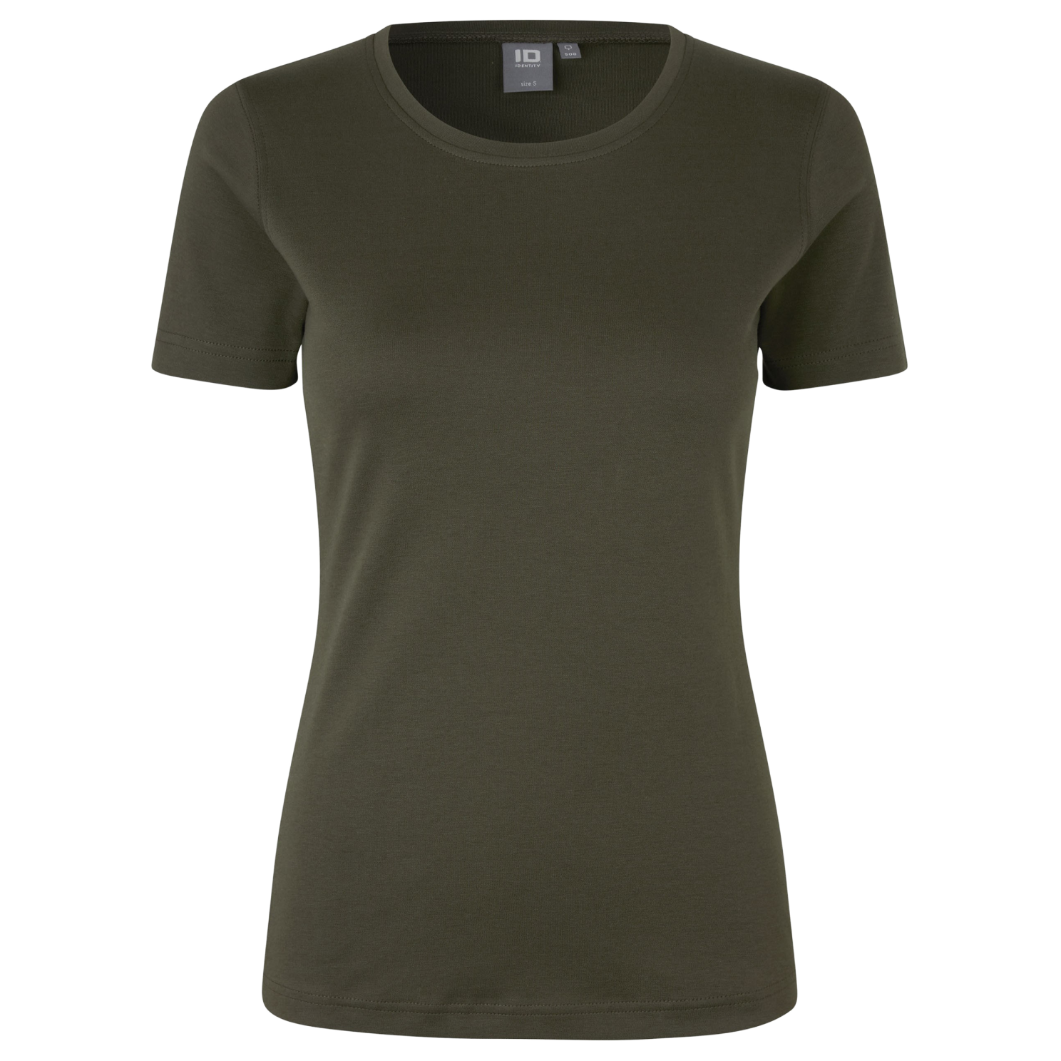 ID Interlock Plus Size T-shirt i Oliven – Fantastisk Tilbud!