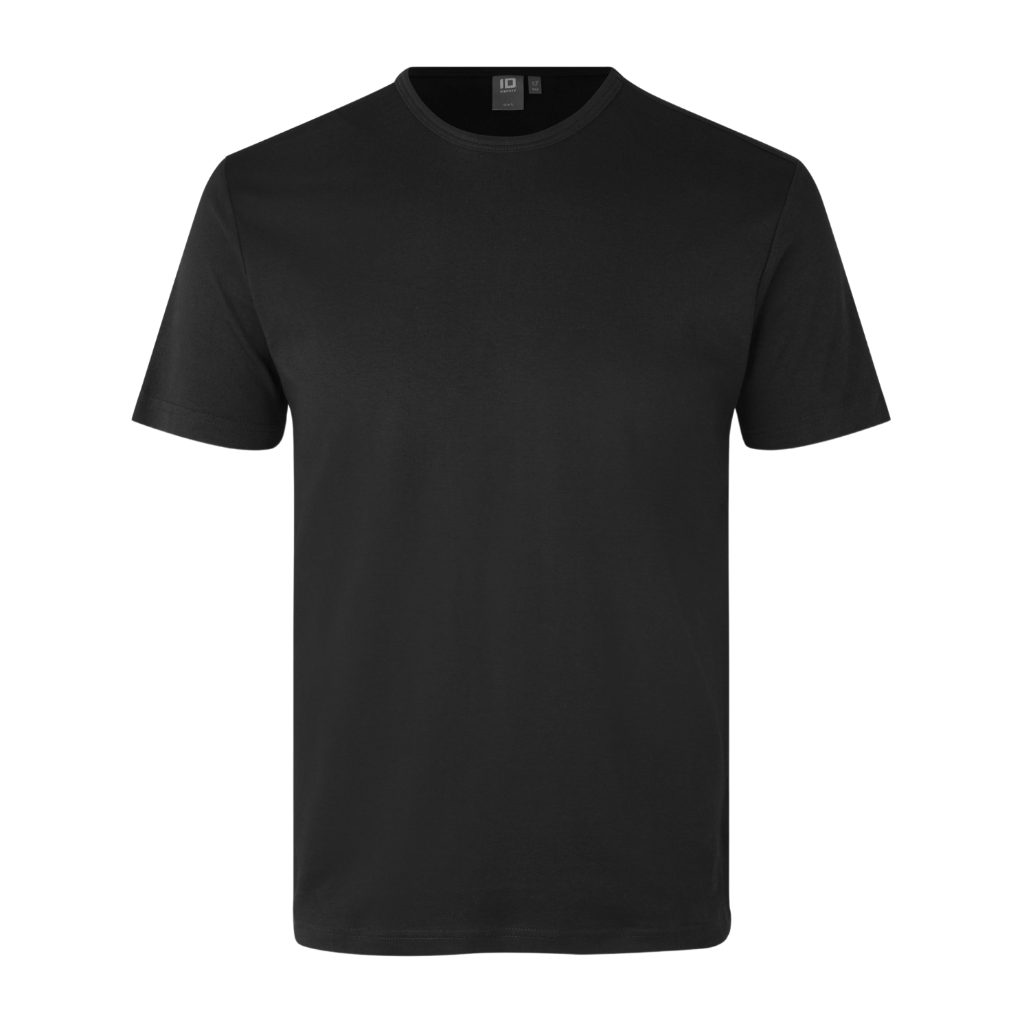 ID Interlock Herre T-shirt – Sort Plus Size Tilbud!