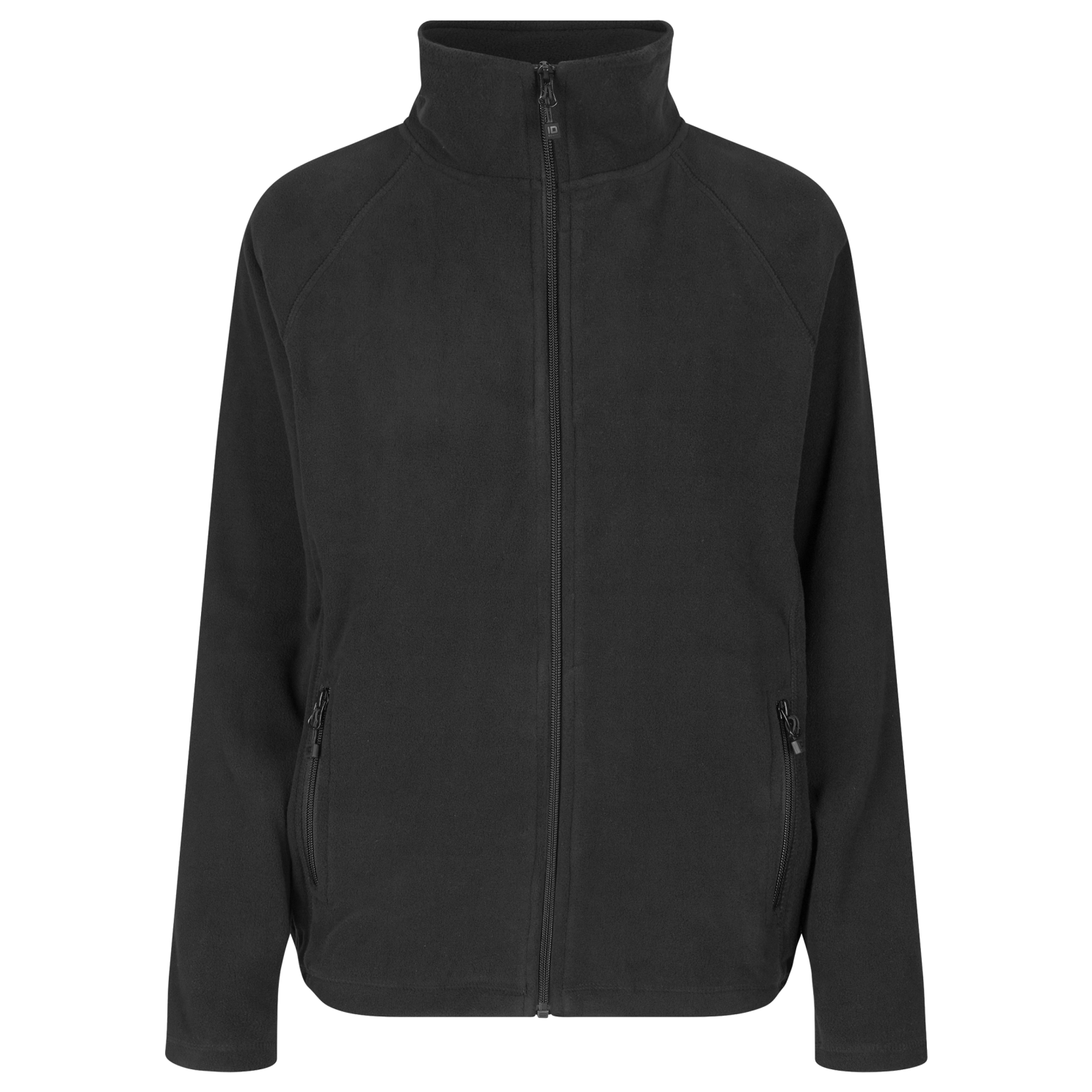Mikrofleece Fleecejakke til Dame – Sort Plus Size Tilbud