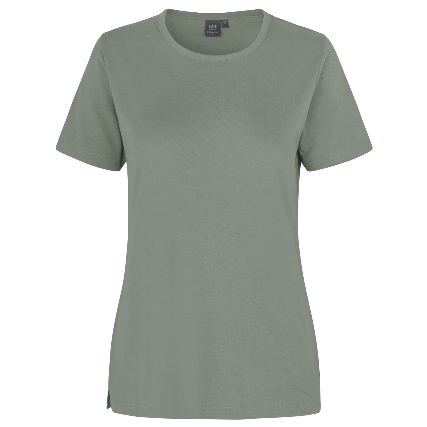 ID Pro Wear Plus Size Dame T-shirt i Dusty Green – Tilbud!