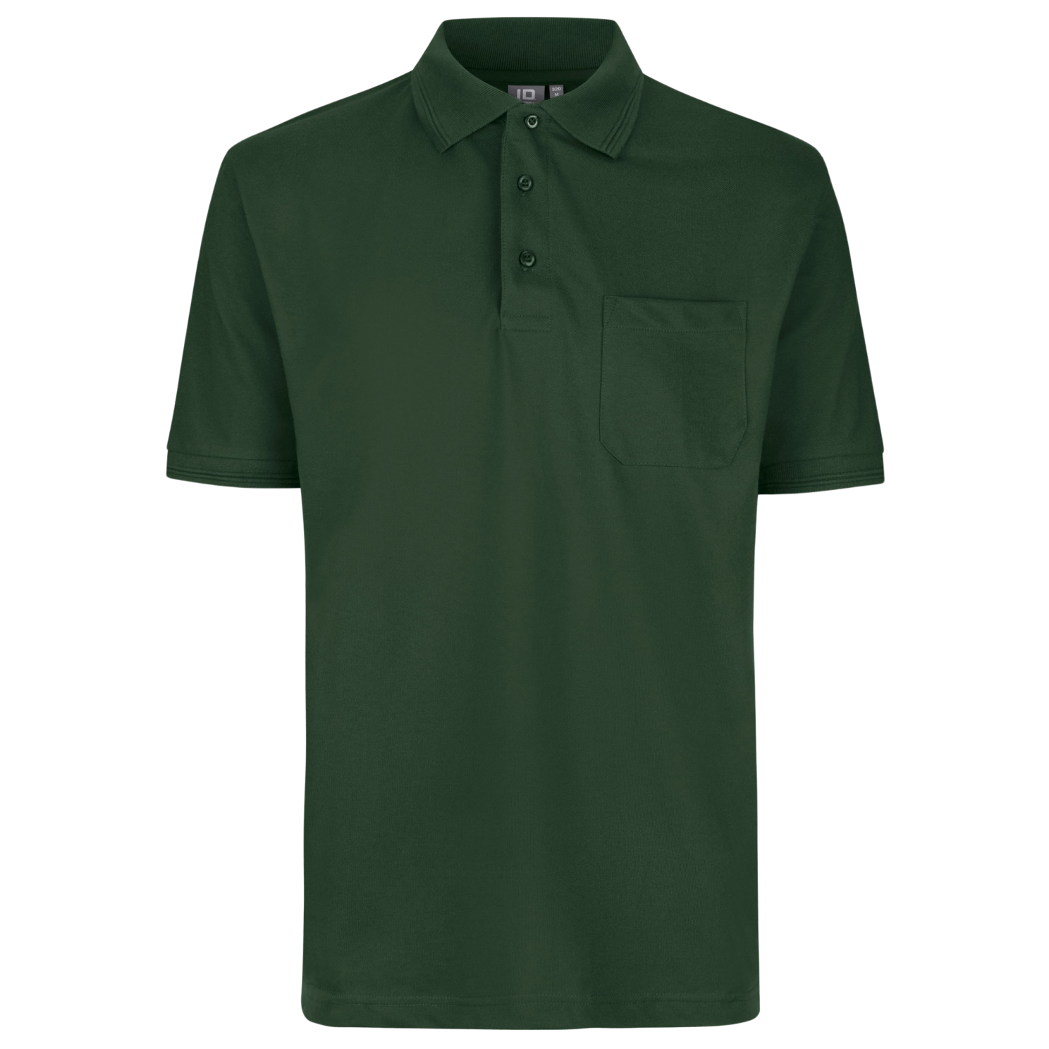 ID Pro Wear Herre Polo i Flaskegrøn – Plus Størrelse Tilbud