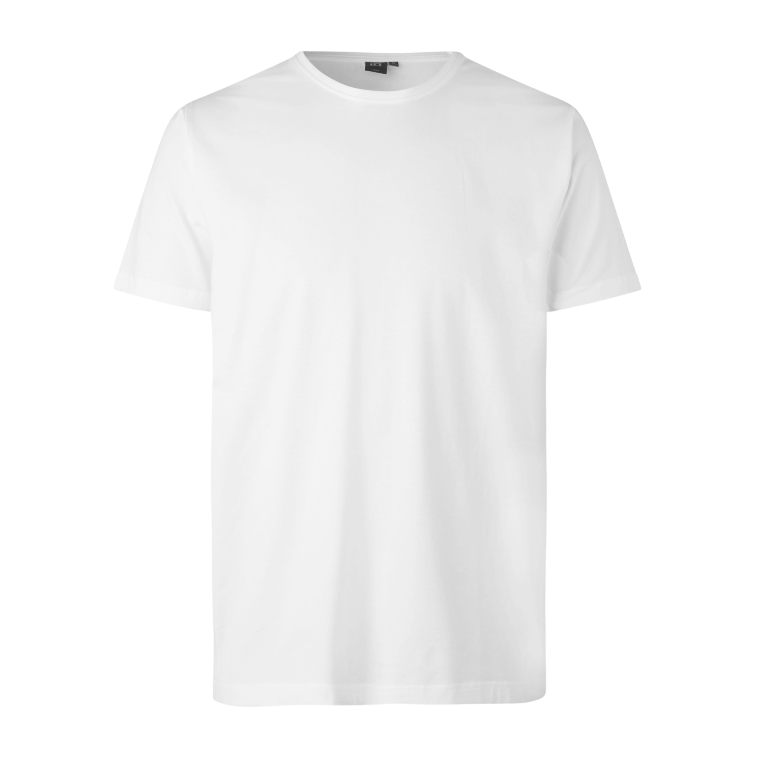 Stræk T-shirt til Herre – Hvid Plus Size Tilbud!