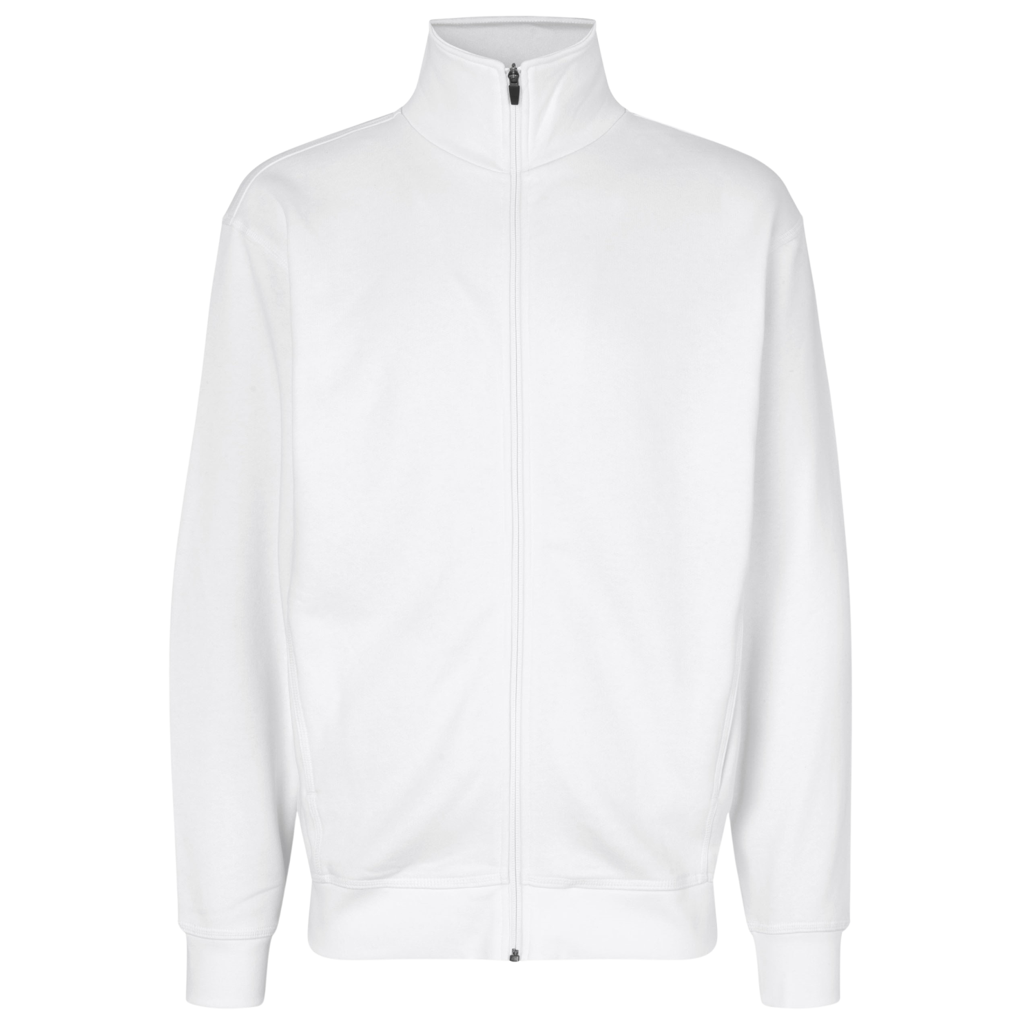 ID Sweat Cardigan til Herre – Hvid Plus Size Tilbud!
