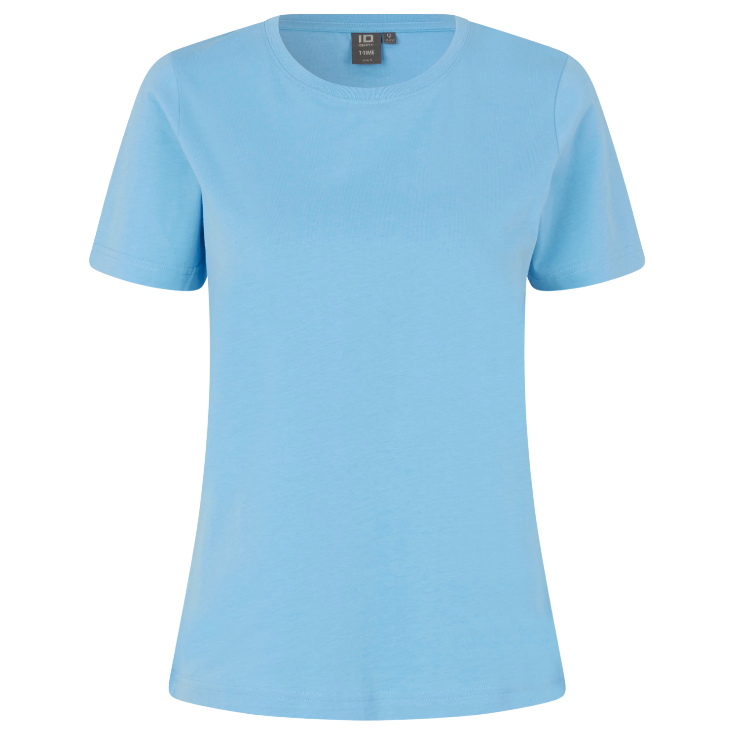 Id T-time Dame T-shirt – Lys Blå Plus Size Tilbud!