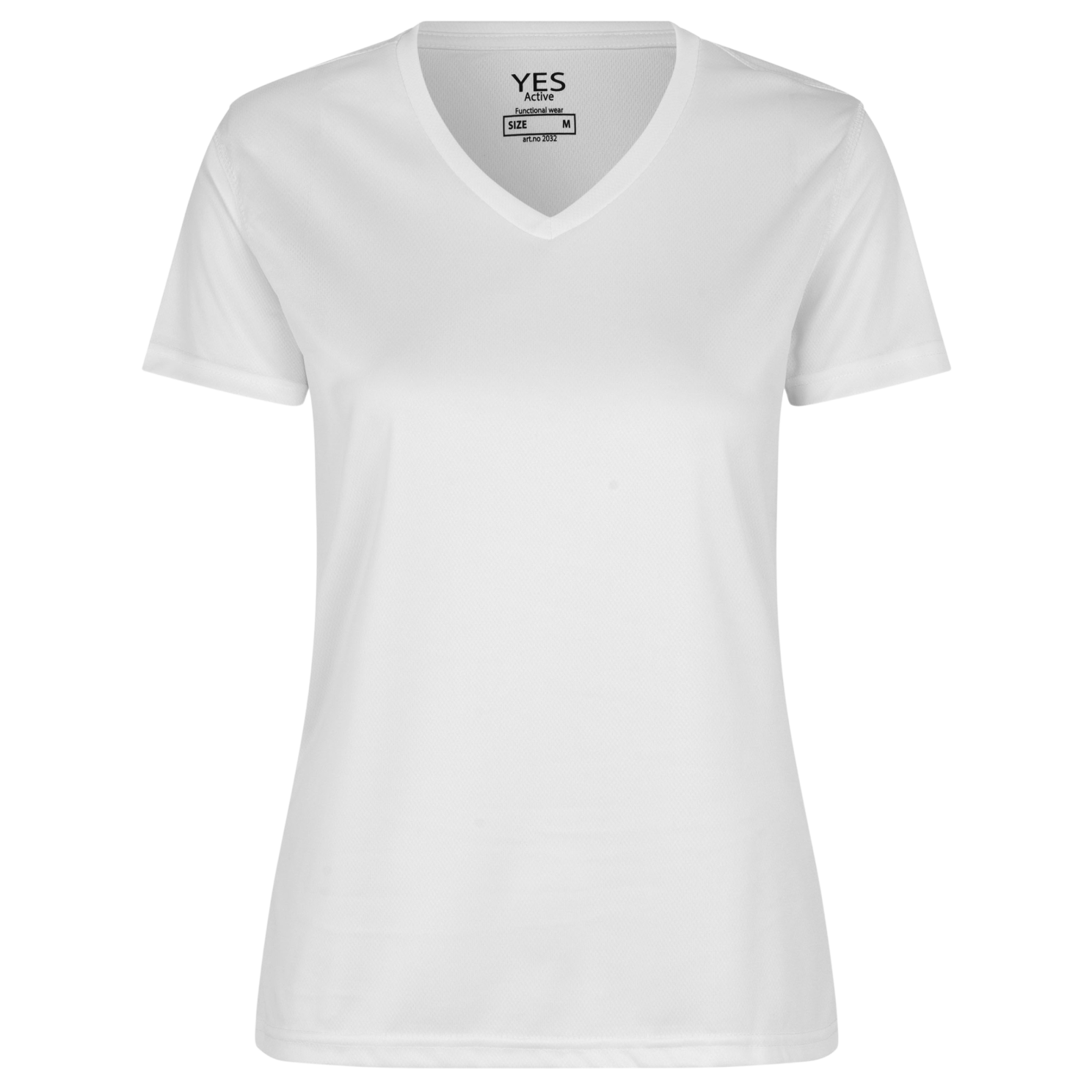 Ja Active Plus Size Trænings T-shirt - Hvid til Kvinder