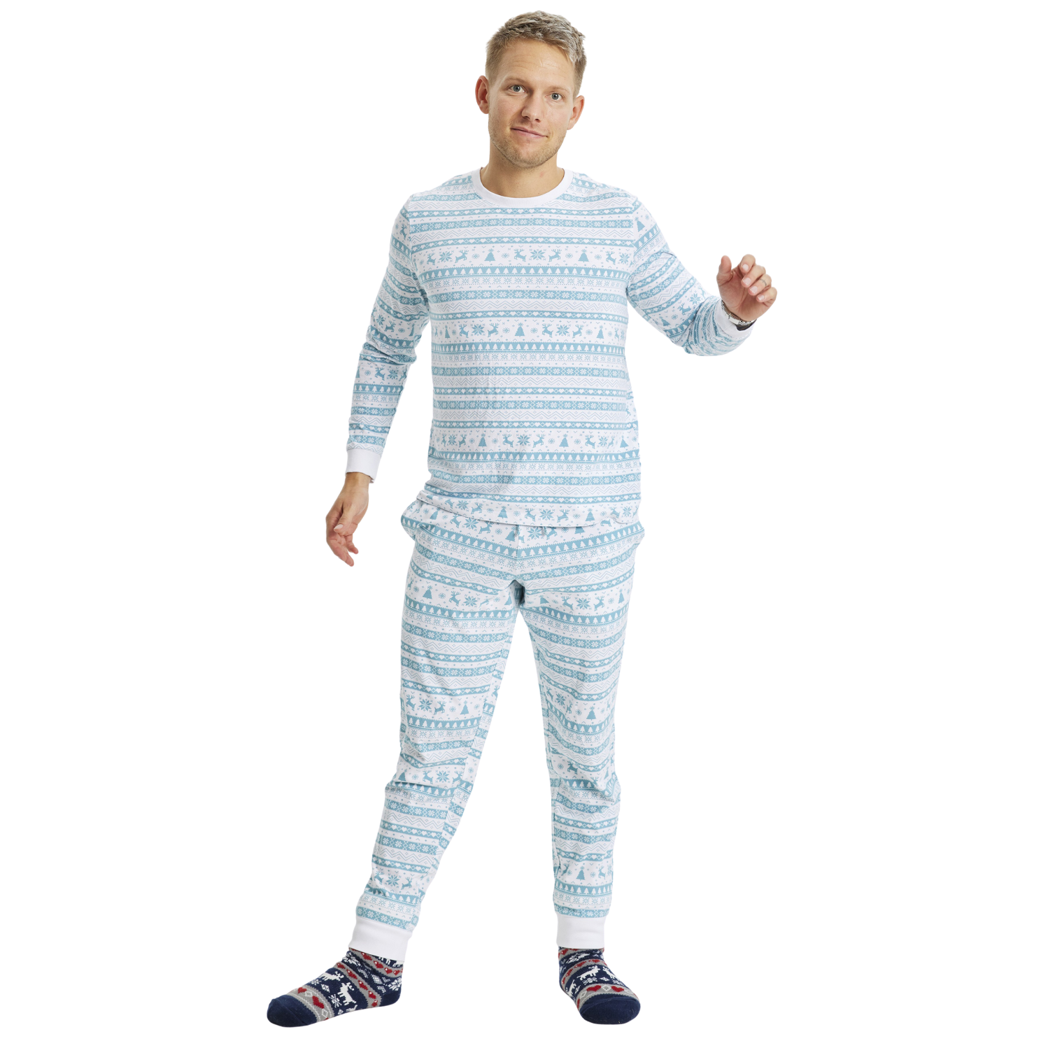 Jule Nattøjssæt Unisex i Hvid – Fantastisk Tilbud!