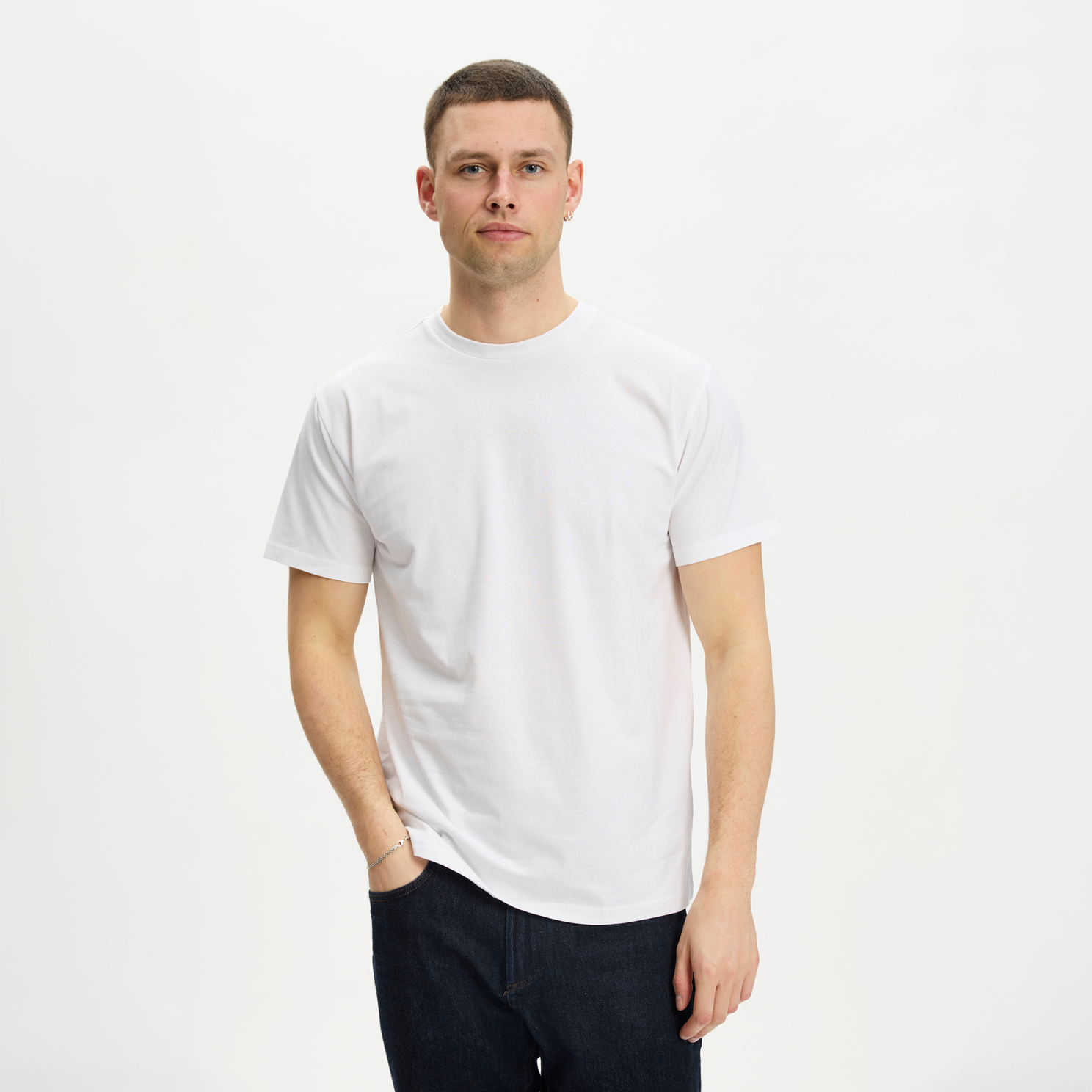 Kopenhaken Herre  -shirt Bright White   i Store Plus Size Størrelser