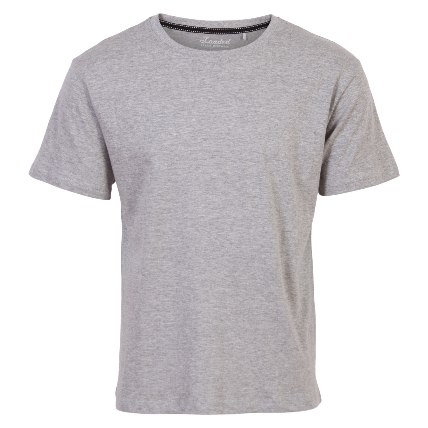 Loaded Belfast Herre T-shirt – Lys Grå til Plus Størrelser