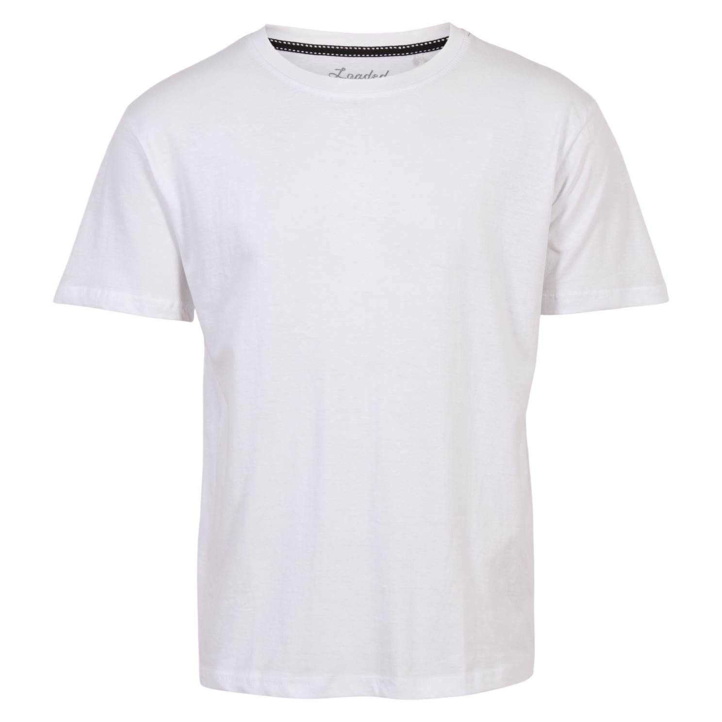 Loaded Belfast Herre T-shirt – Hvid Plus Size Tilbud