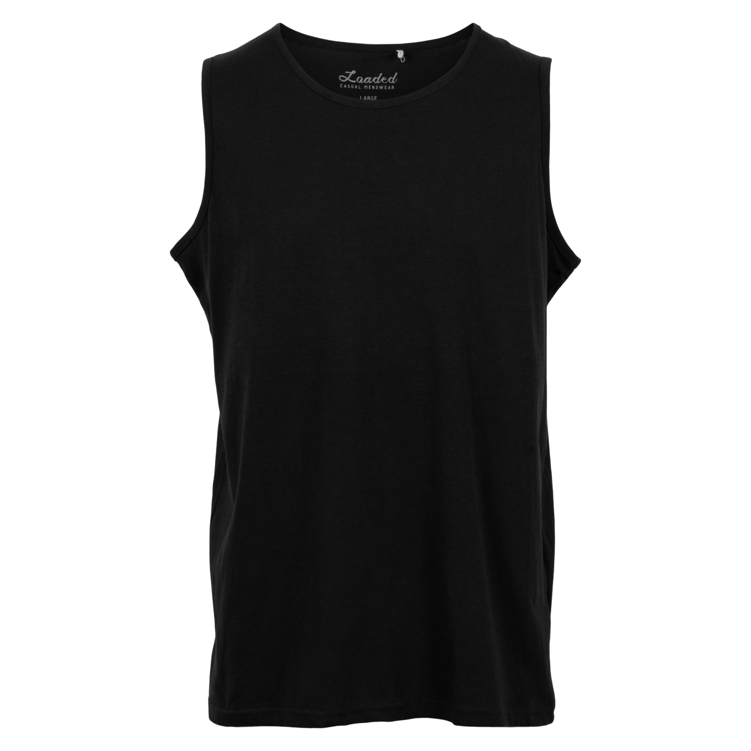 Loaded Belfast Herre Tanktop – Sort Plus Size til Mænd