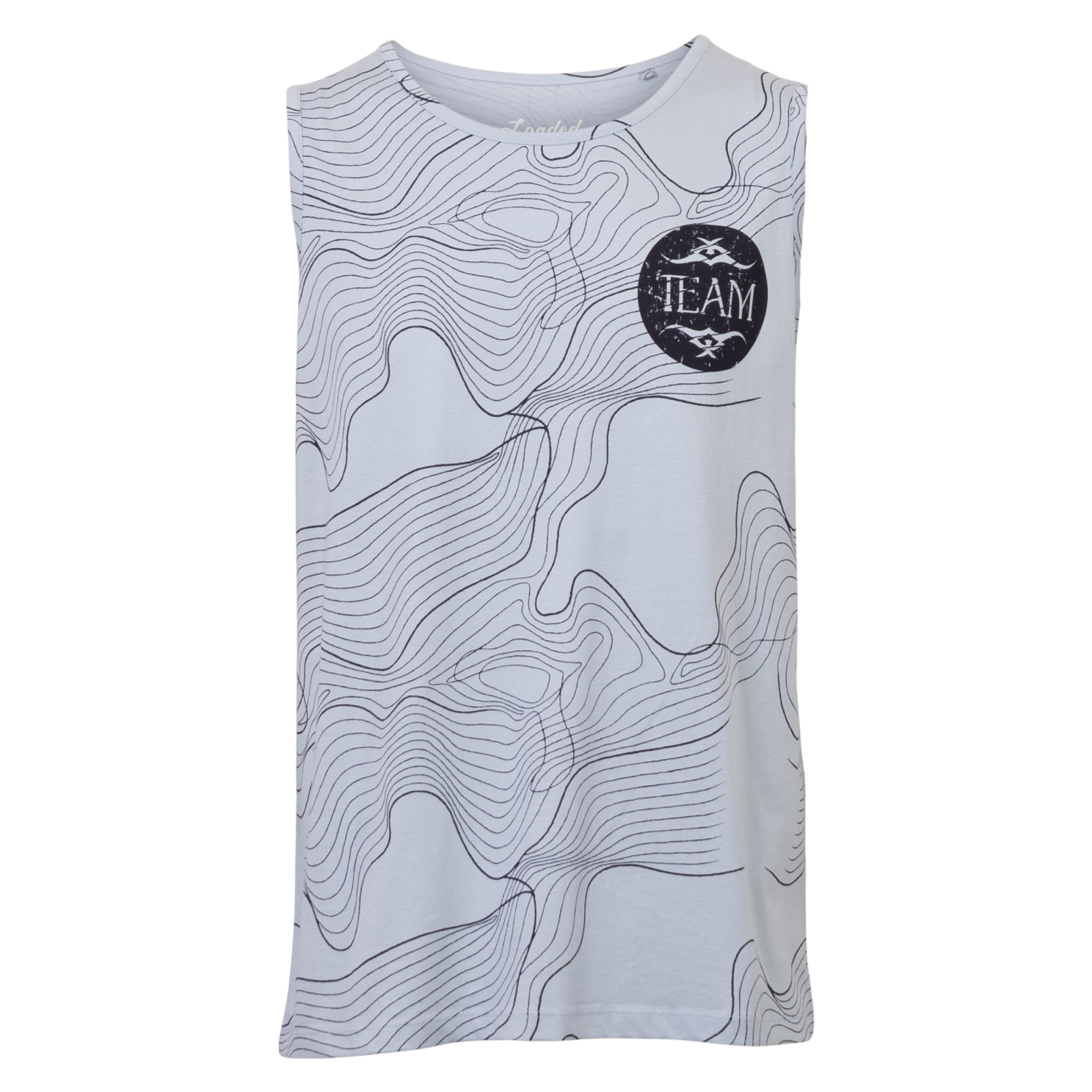 Loaded Herre Tanktop P8 Aop Blue    i Store Plus Size Størrelser