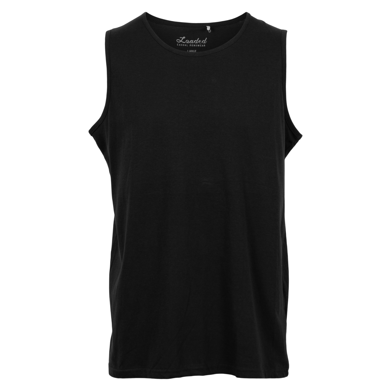 Loaded Herre Tanktop Sort    i Store Plus Size Størrelser