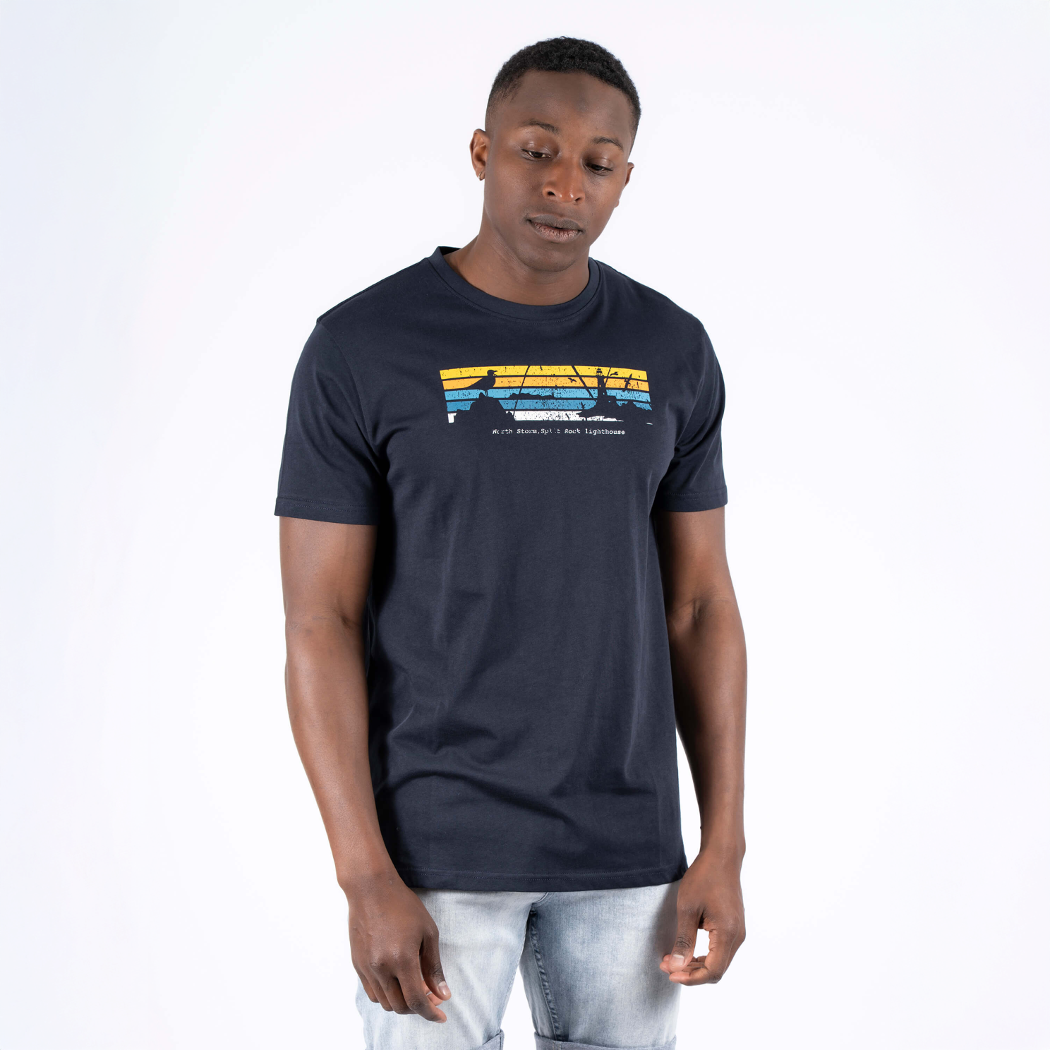 Marcus Archie Herre  -shirt Dark Sapphire    i Store Plus Size Størrelser